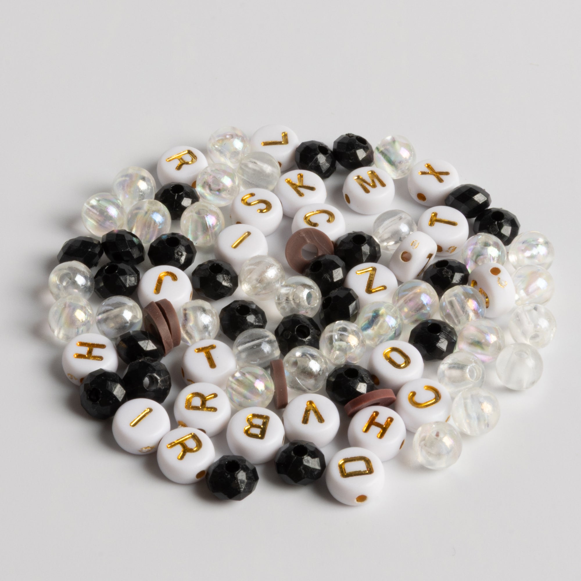 Vibes Bead Kit with Letter Beads Heishi Crystals and Mushroom Charm