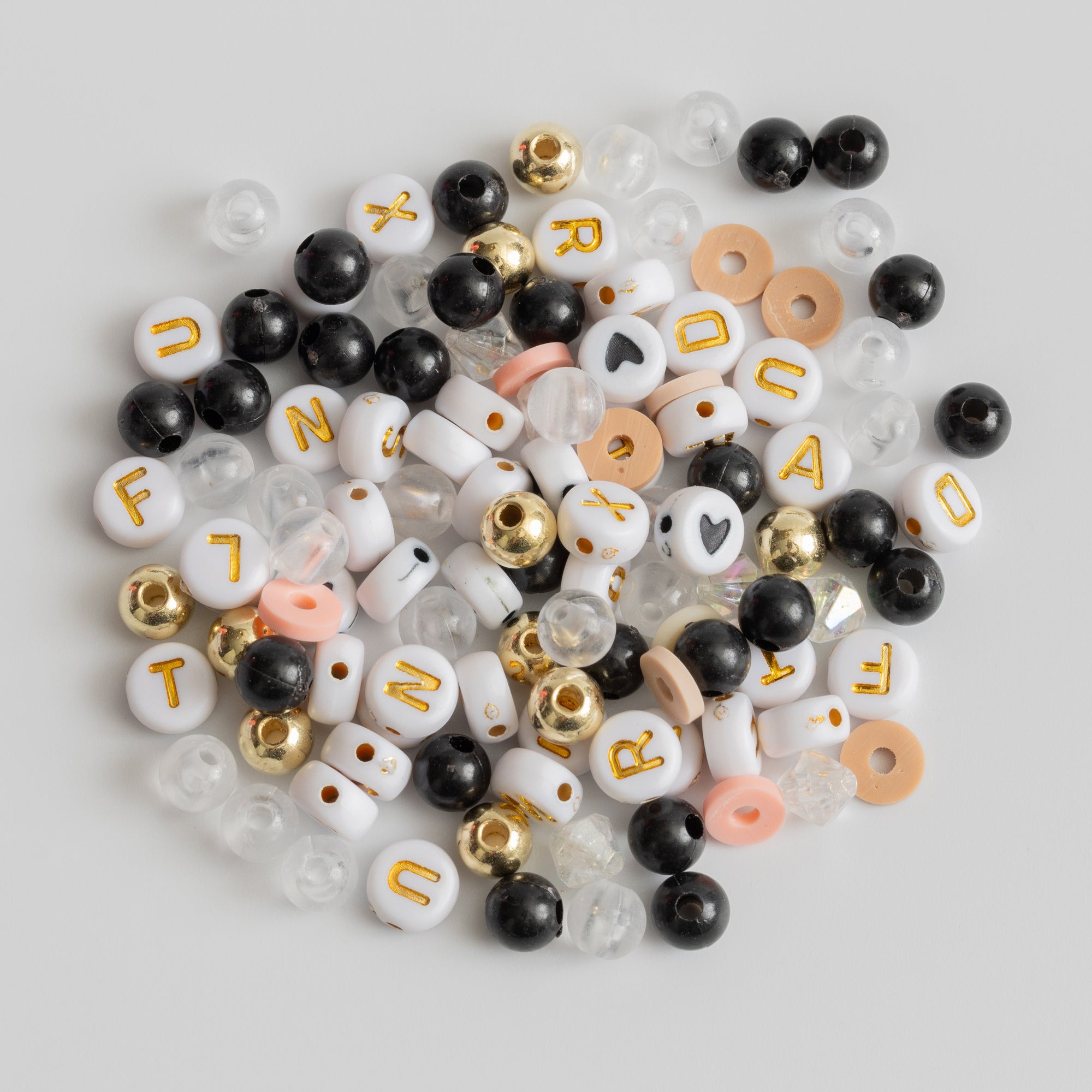 Angel Metallic Gold Letter Bead & Charm DIY Custom Jewelry Kit