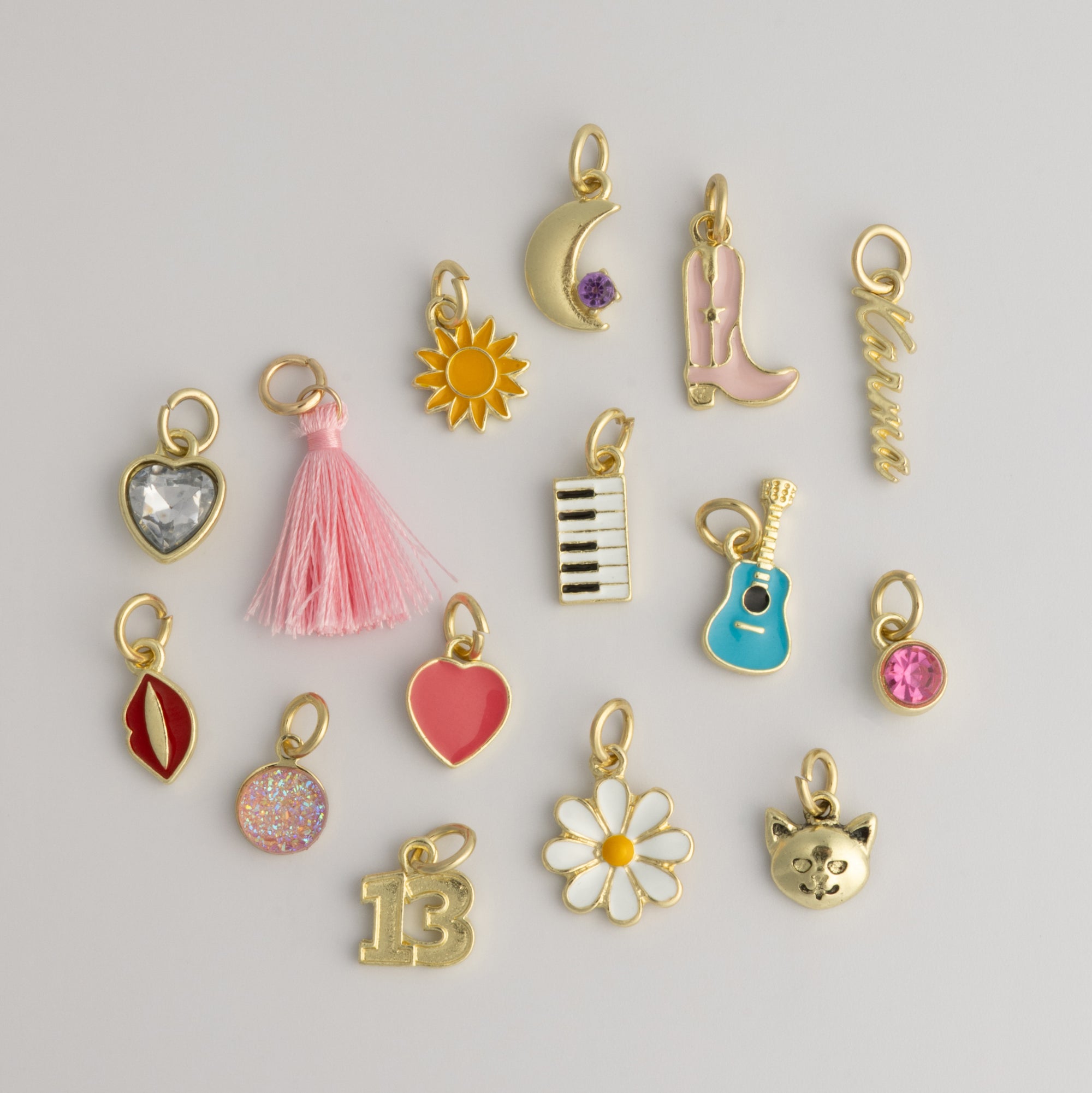 Western Icons & Hot Girl Vibes 15 Piece Enamel Charm Set