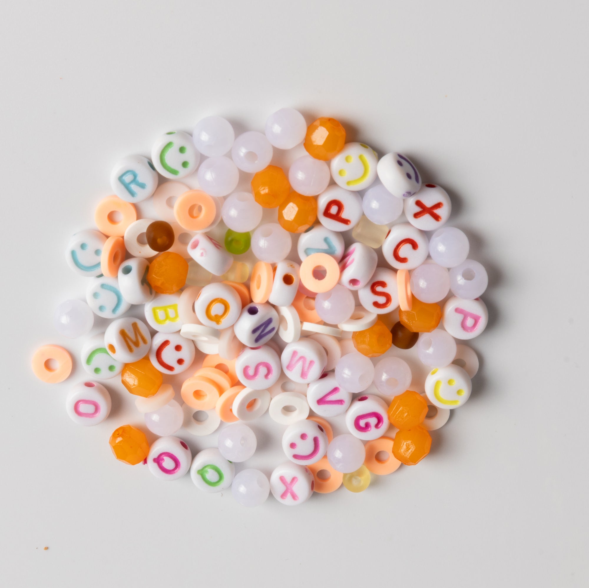 Boo Pink Enamel Ghost Charm Multicolor Letter Bead DIY Bracelet Jar