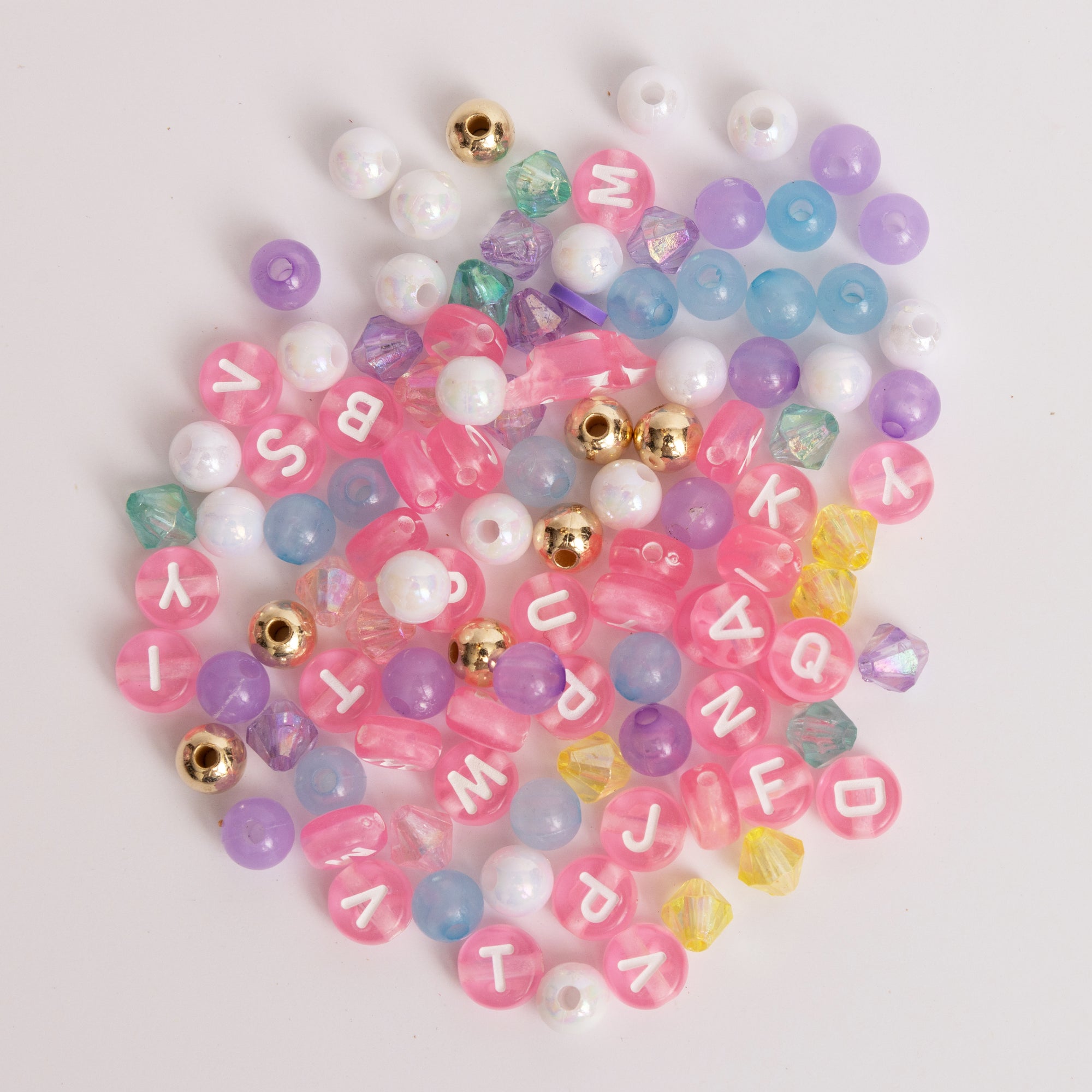 Pastel Pink Letter Bead Merry Santa DIY Jar