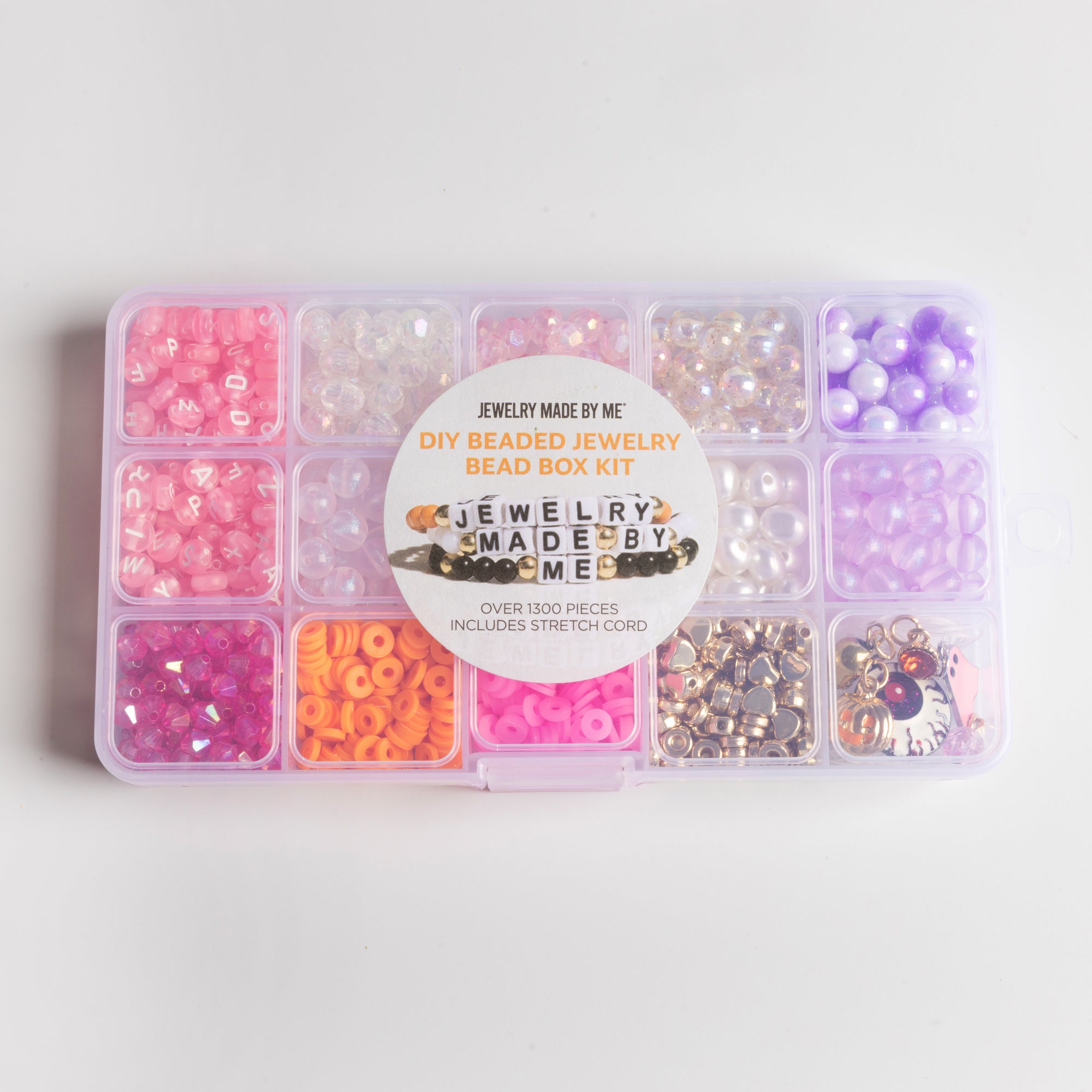 Pastel Halloween Pink Letters and Pearls DIY Beaded Jewelry Kit