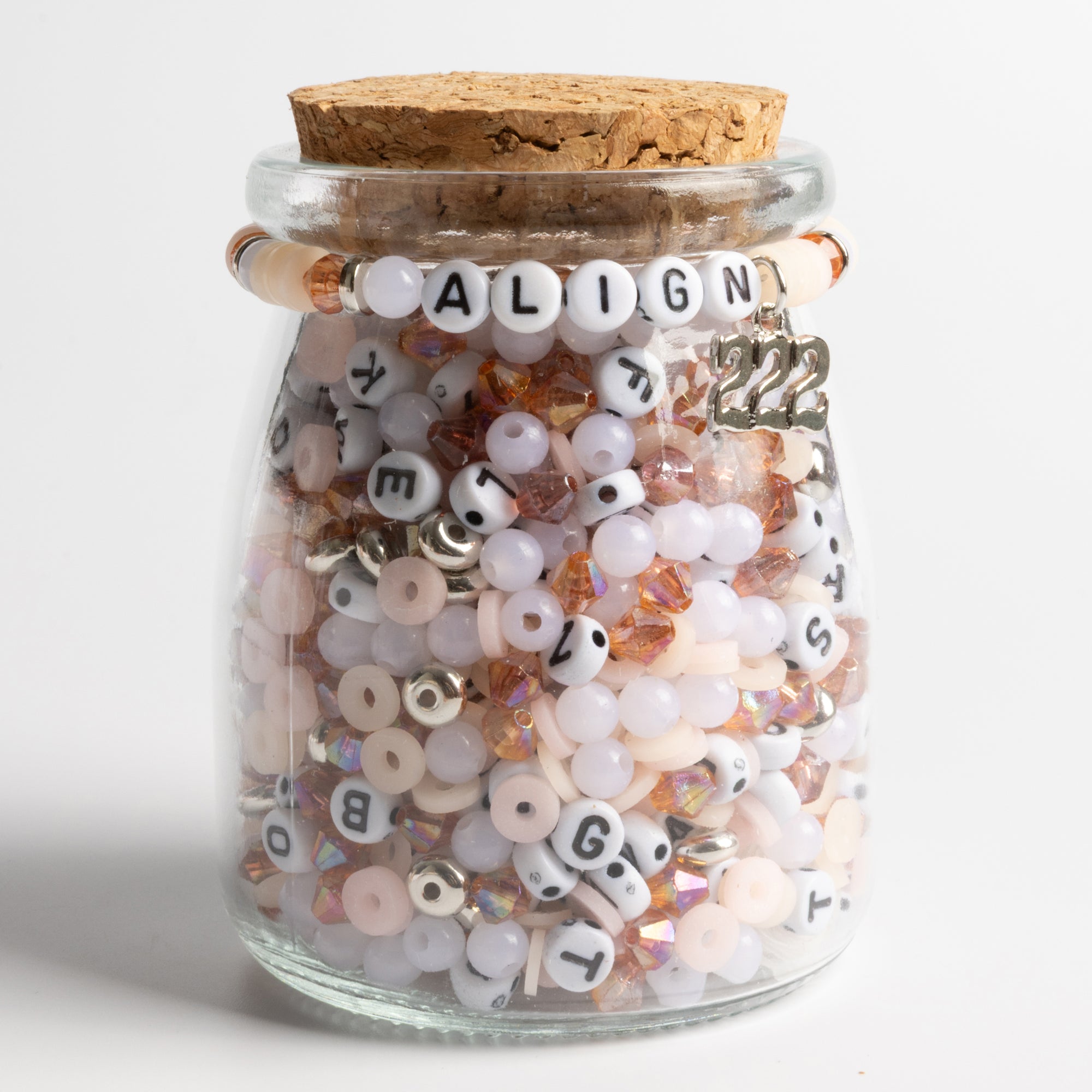 ALIGN Bead Jar with 222 Charm – Pink and Crystal Mix