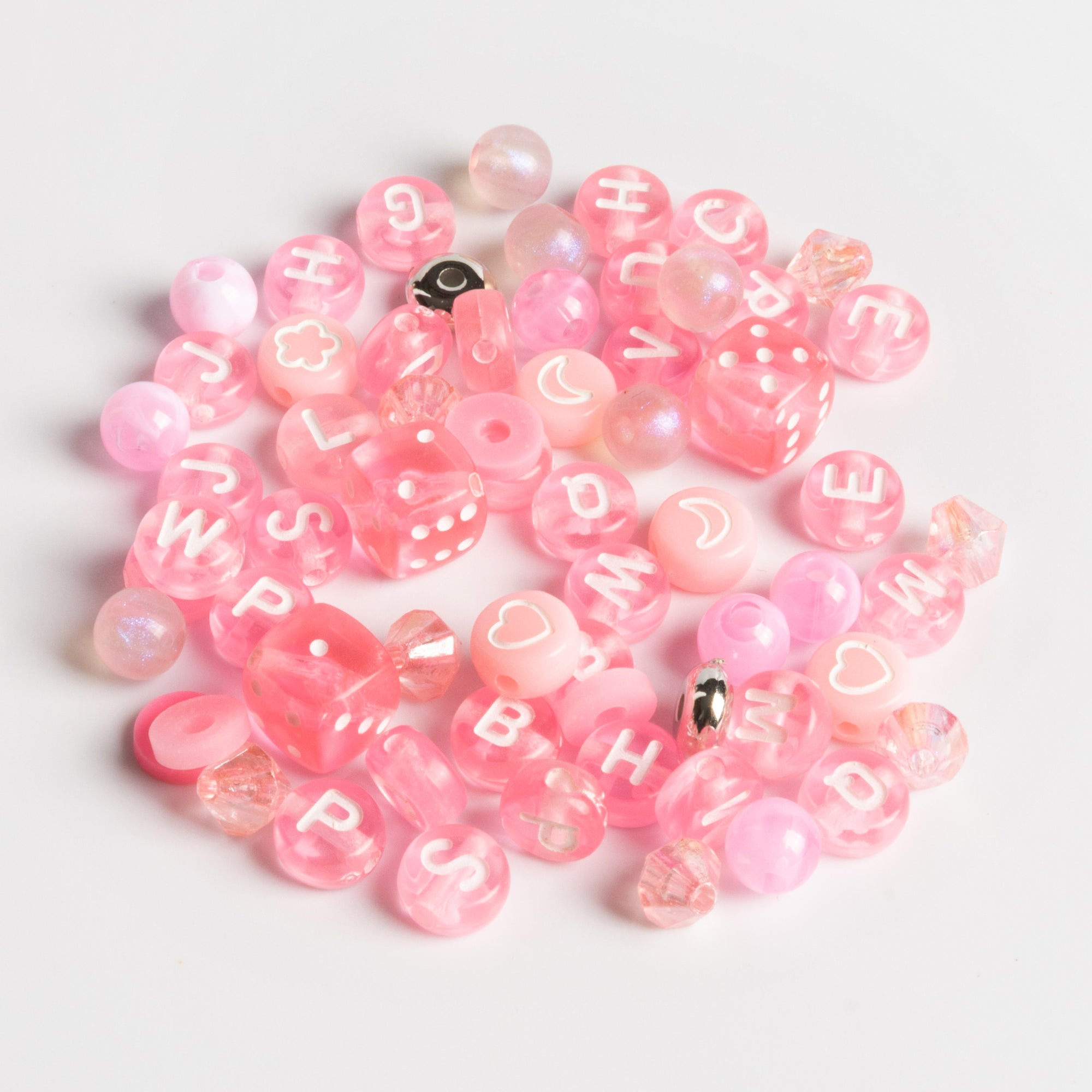 Yeehawt Pink Western DIY Bead Jar Kit with Dice and Enamel Cowgirl Boot Charm