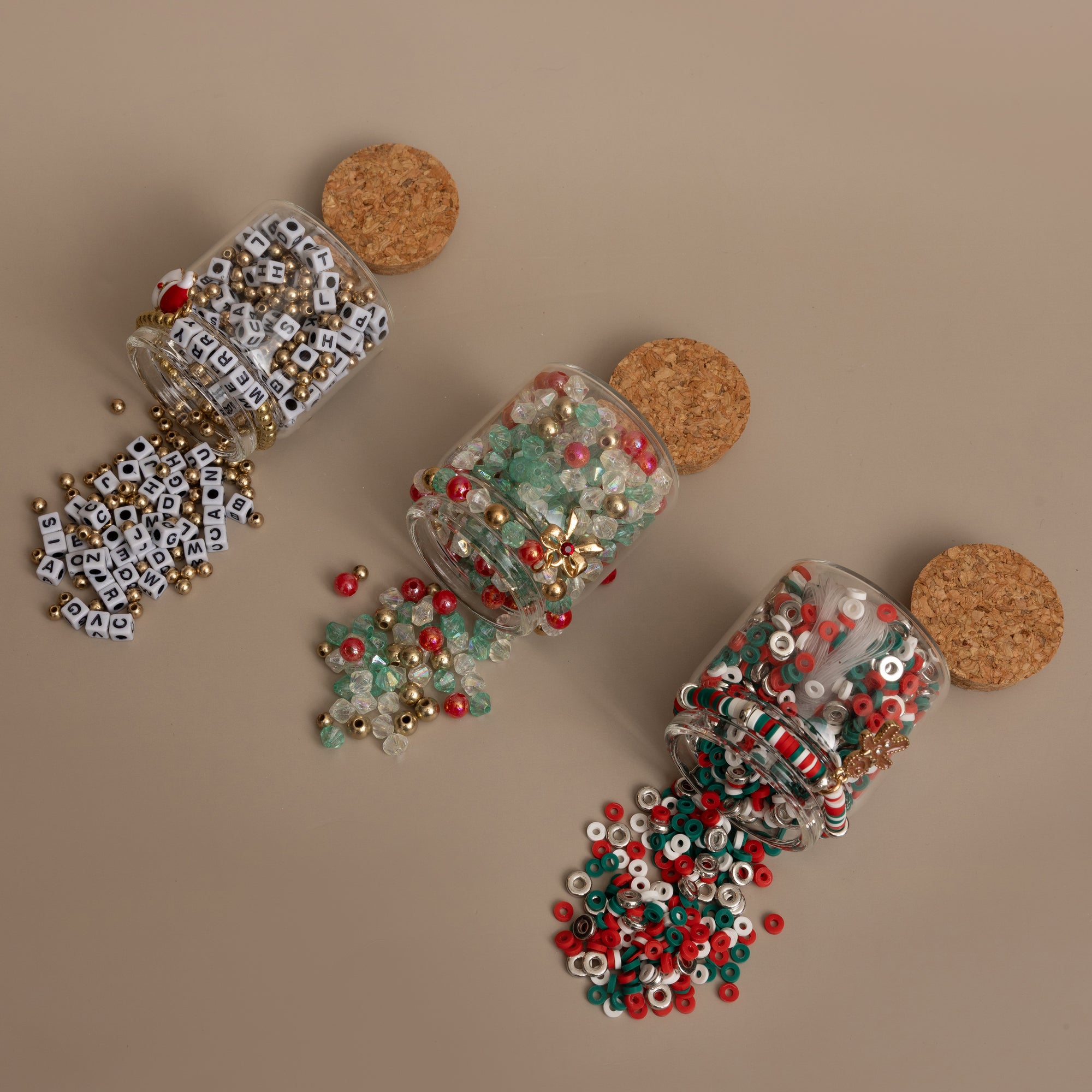 Mini Holiday Bead Jar Set