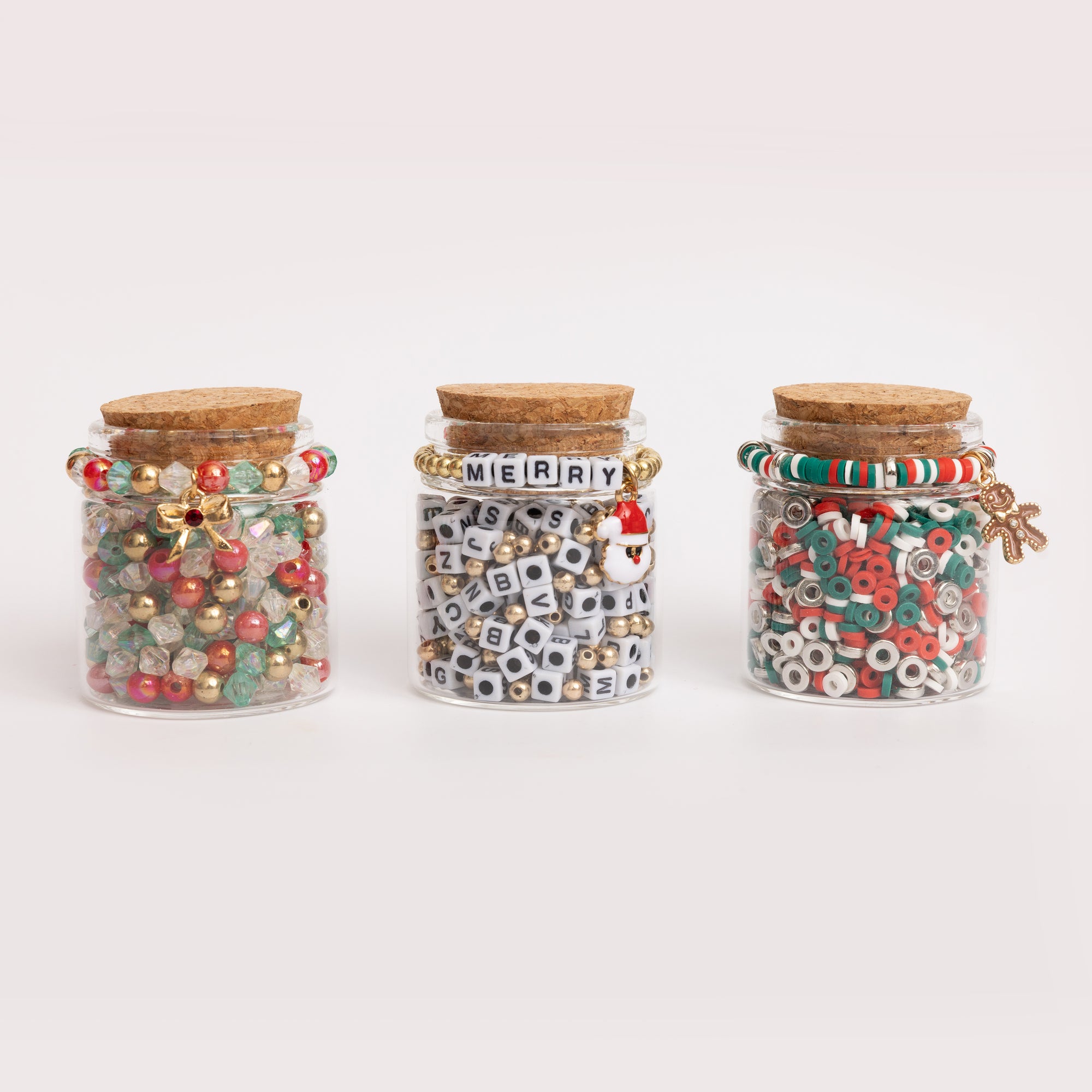 Mini Holiday Bead Jar Set