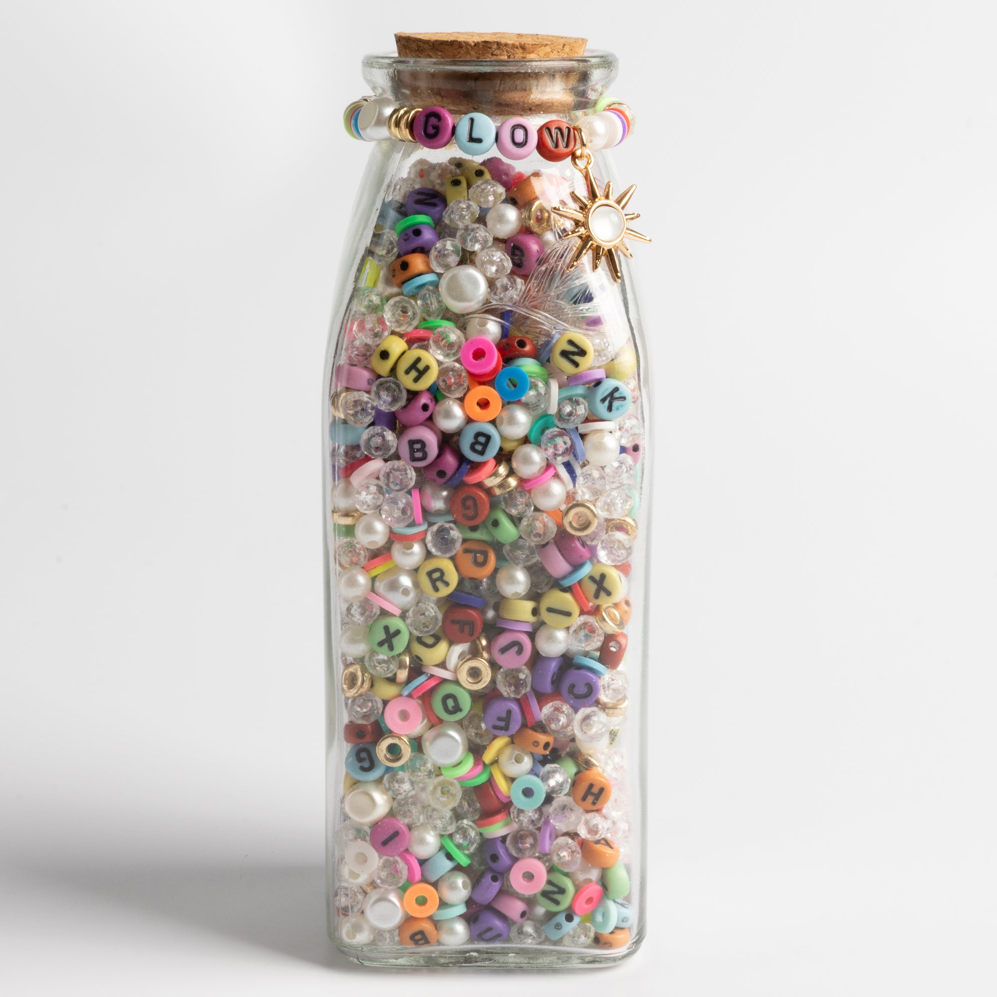 Glow Multicolor Letter Bead DIY Jewelry Kit