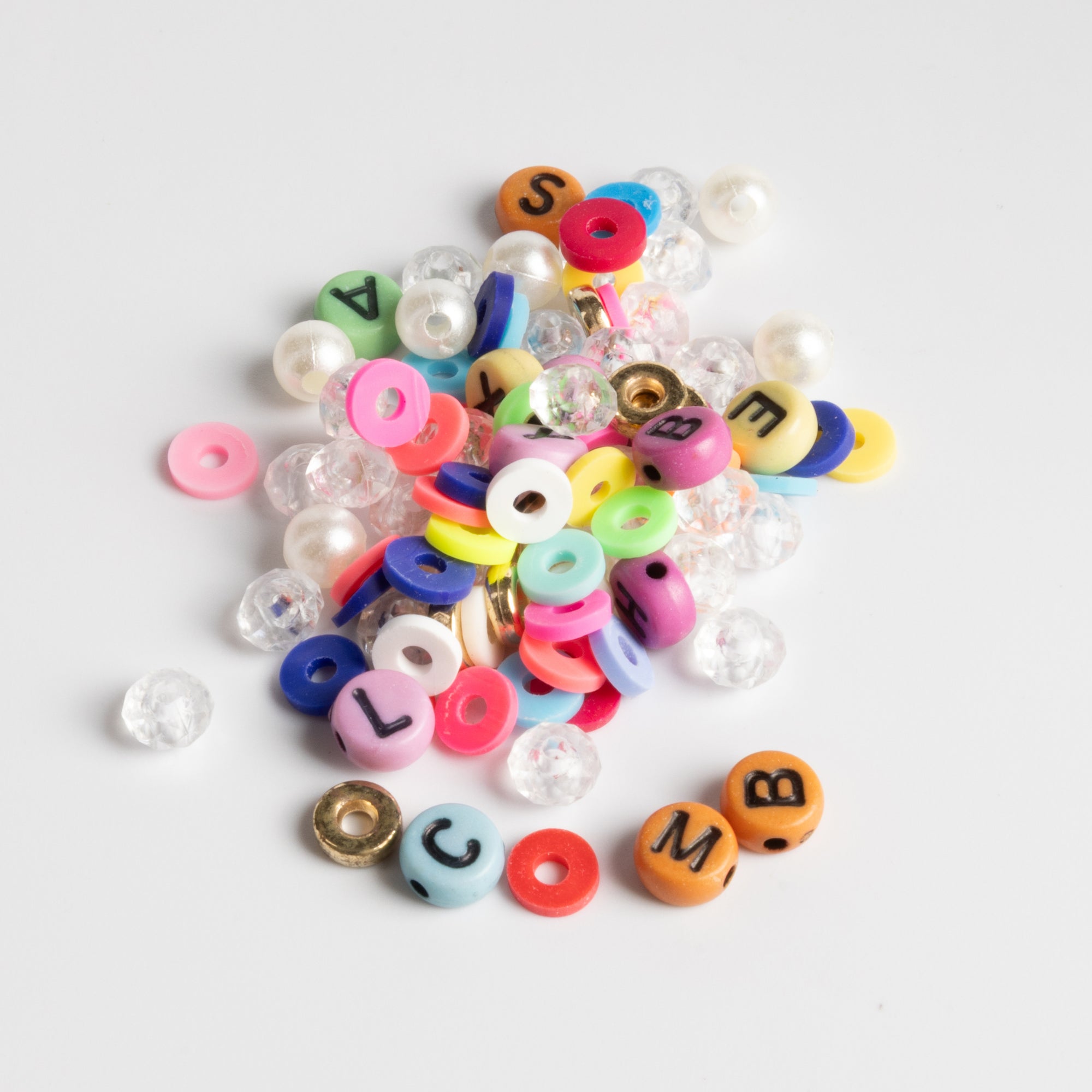 Glow Multicolor Letter Bead DIY Jewelry Kit