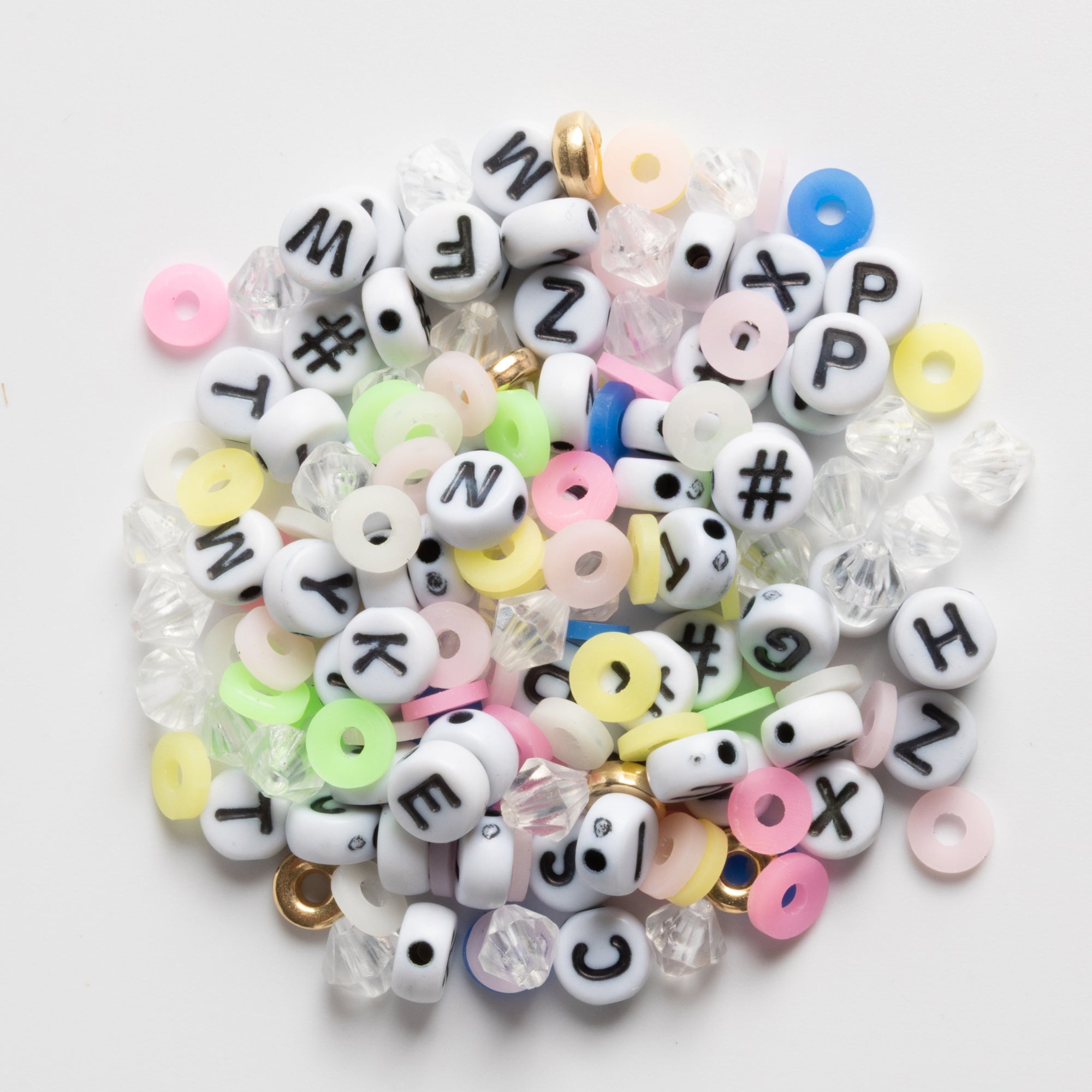 Hashtag YES Beaded Bracelet DIY Letter Bead Kit With Gold Thumbs Up Charm