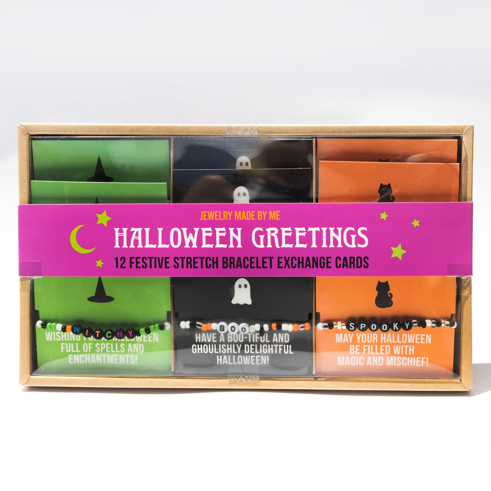 Halloween Greeting Bracelet Exchange Cards Set of 12