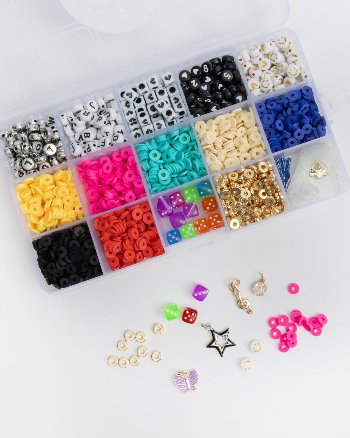 Heishi Bead Box Kit: Hearts Numbers Collection