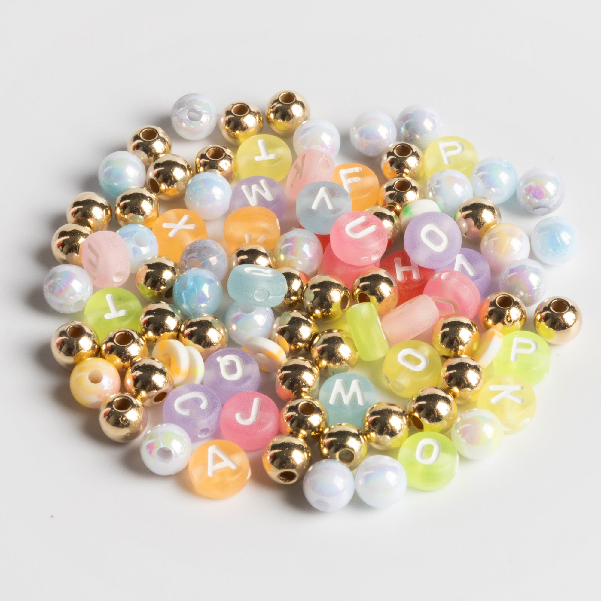 BOO Round Glow in the Dark Letter Beads Skull DIY Bead Jar