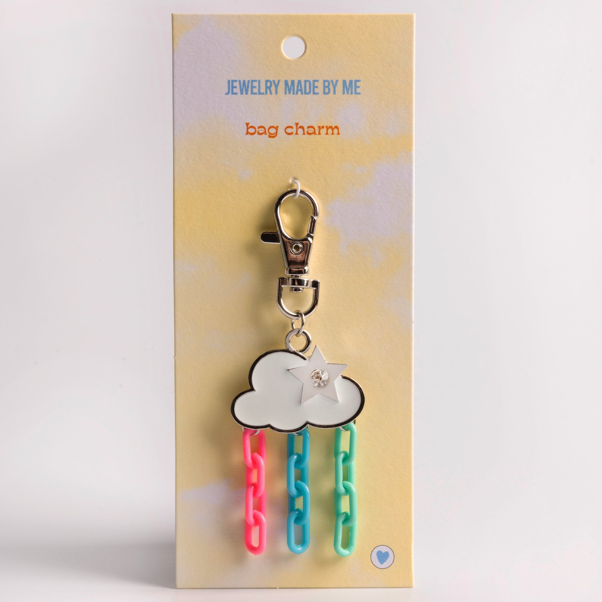 Enamel Cloud Bag Charm Clip