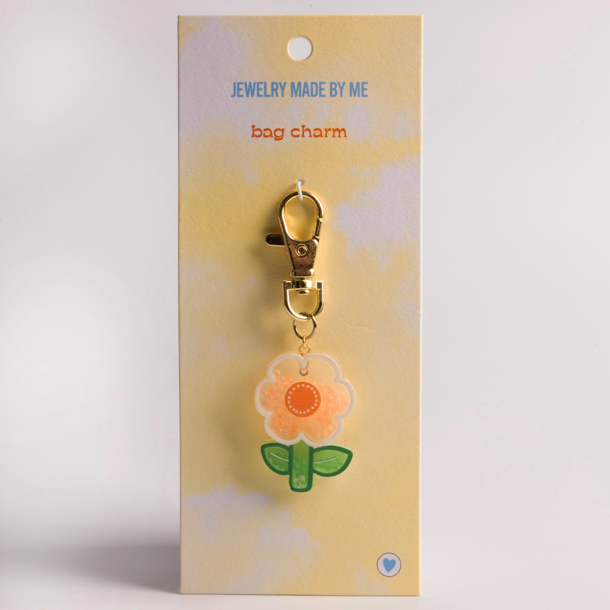 Shaker Flower Bag Charm Clip