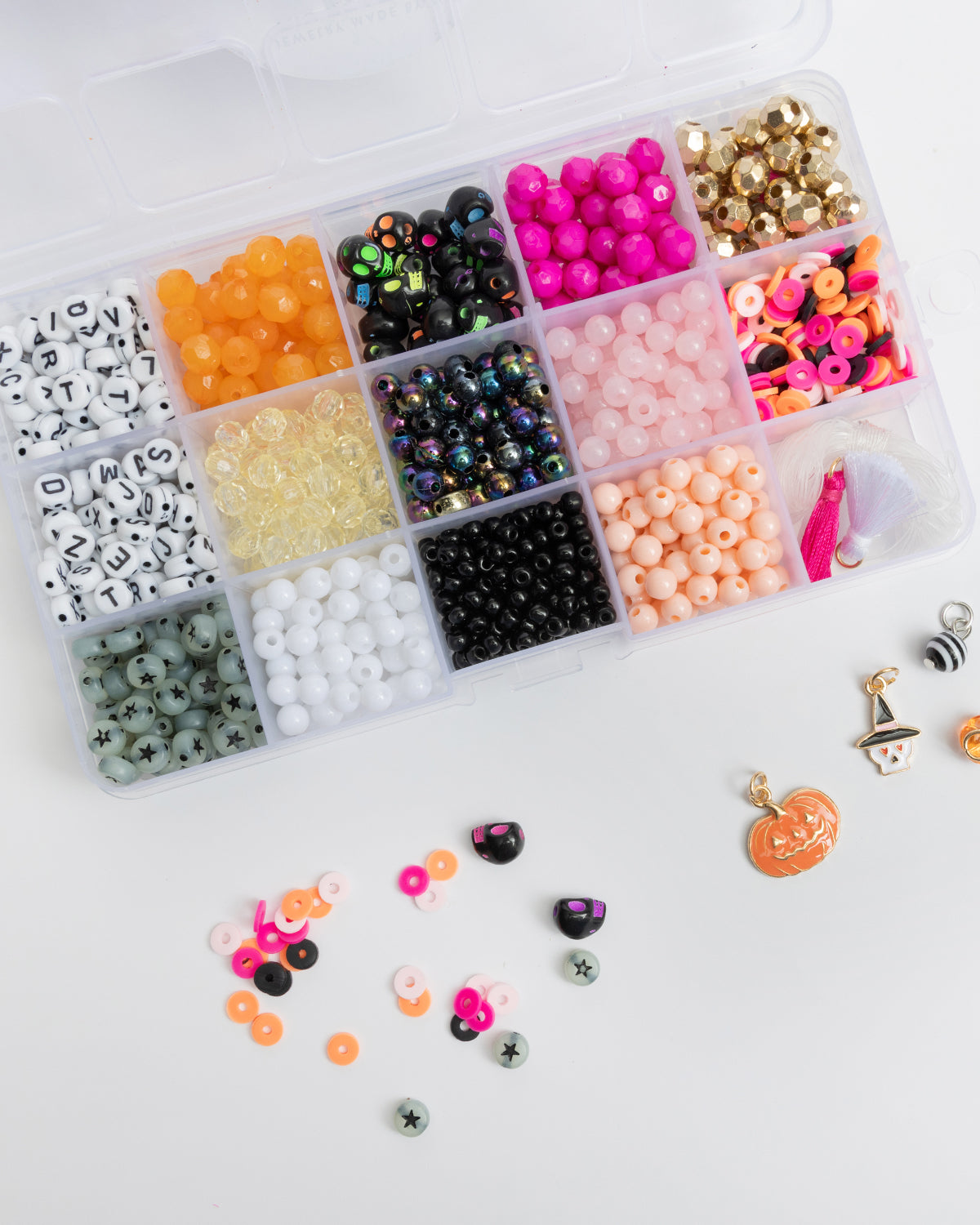 Hot Brights Halloween Letter DIY Bead Box