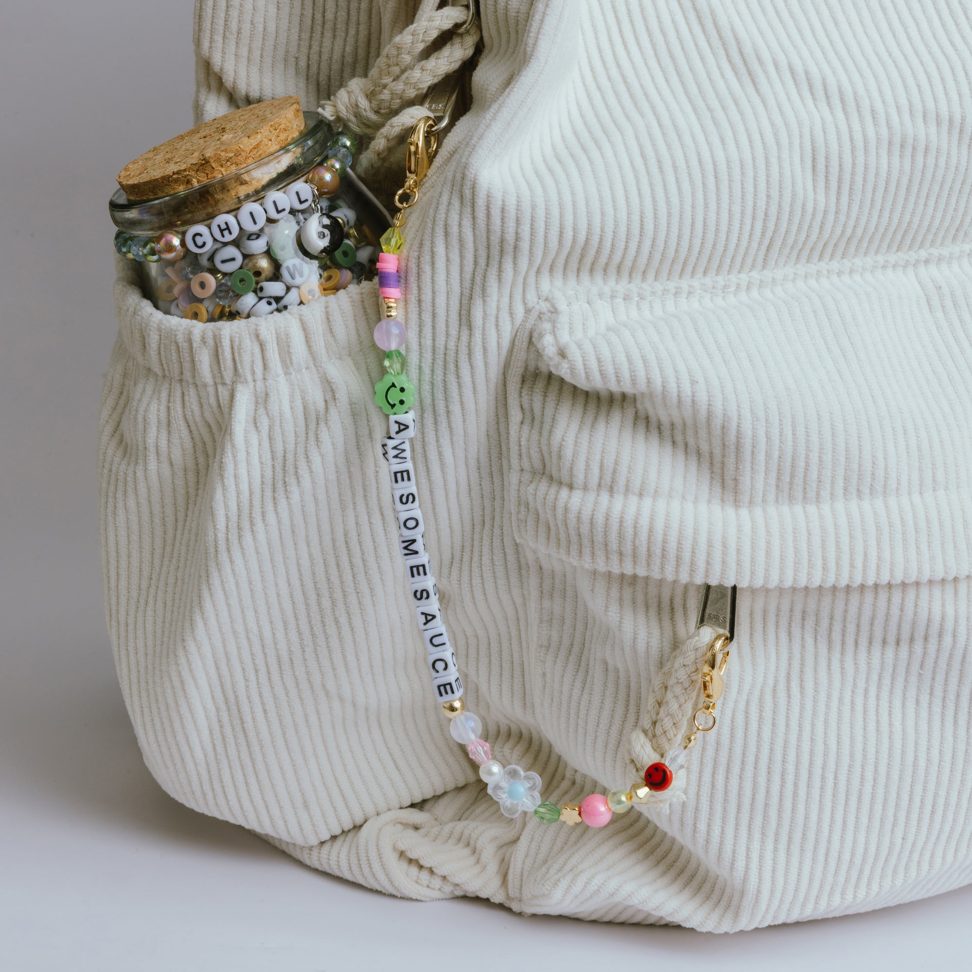 Awesomesauce 10" Beaded Bag Chain with Clips