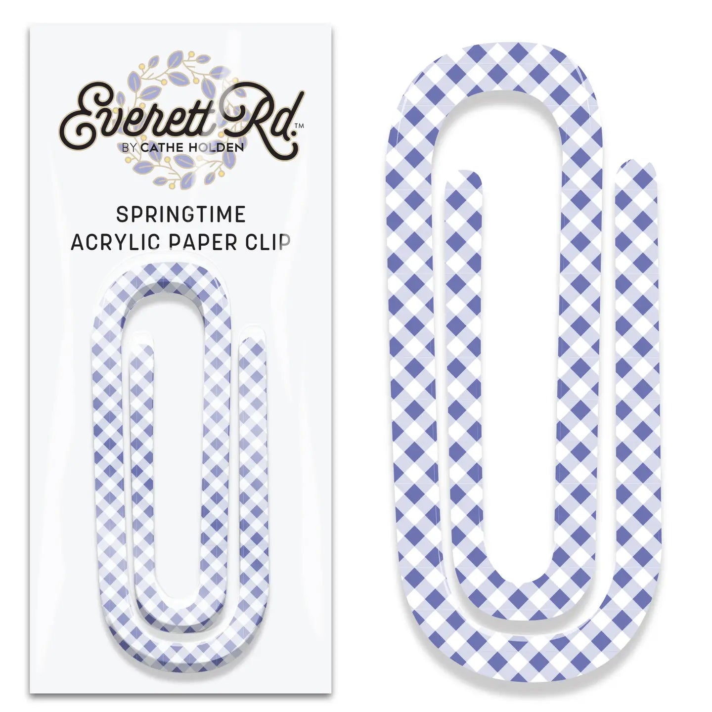 Lavender Gingham Large Paperclip Everett Rd. by Cathe Holden