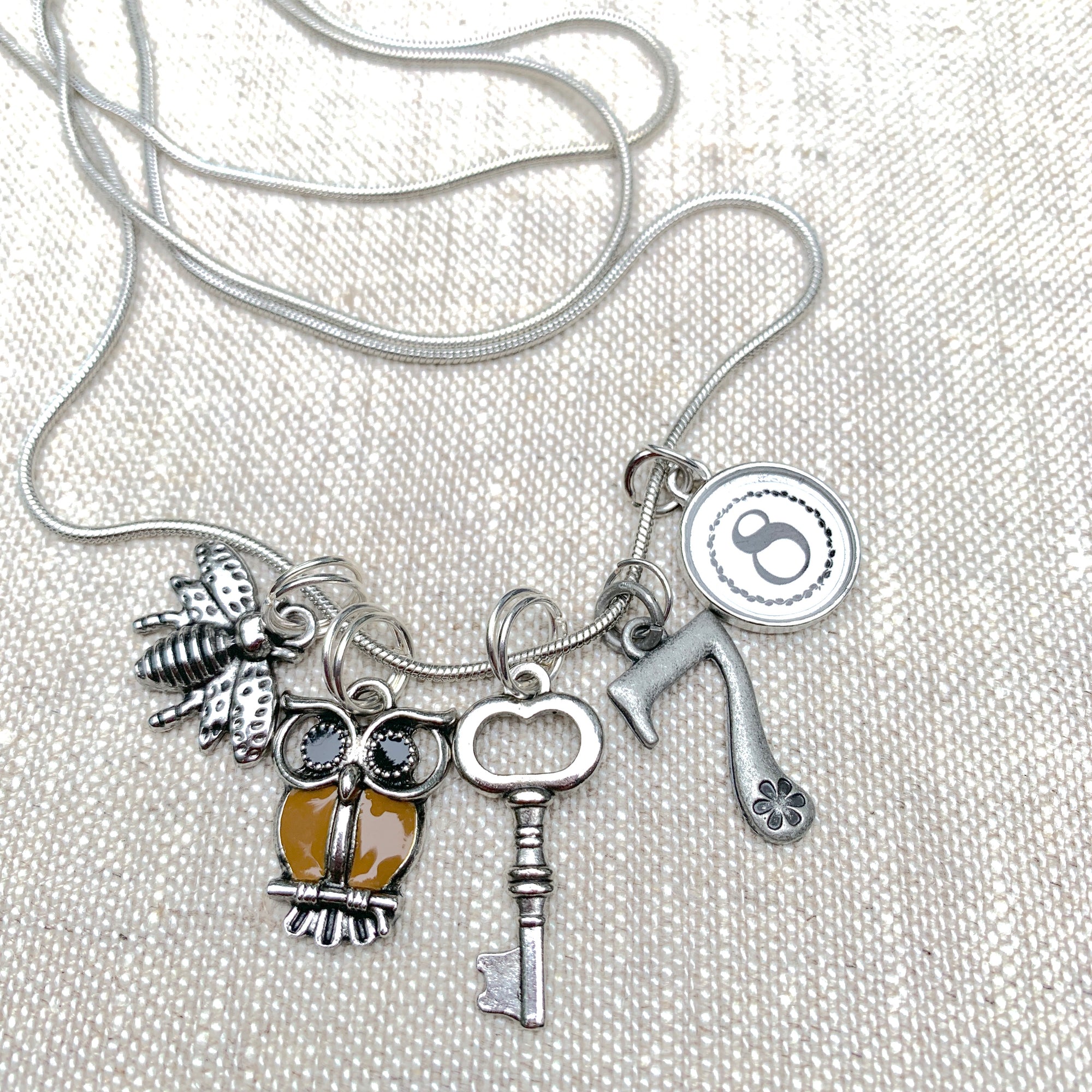 Vintage Number Charms Collection 0 through 9, 10pc Charm Set