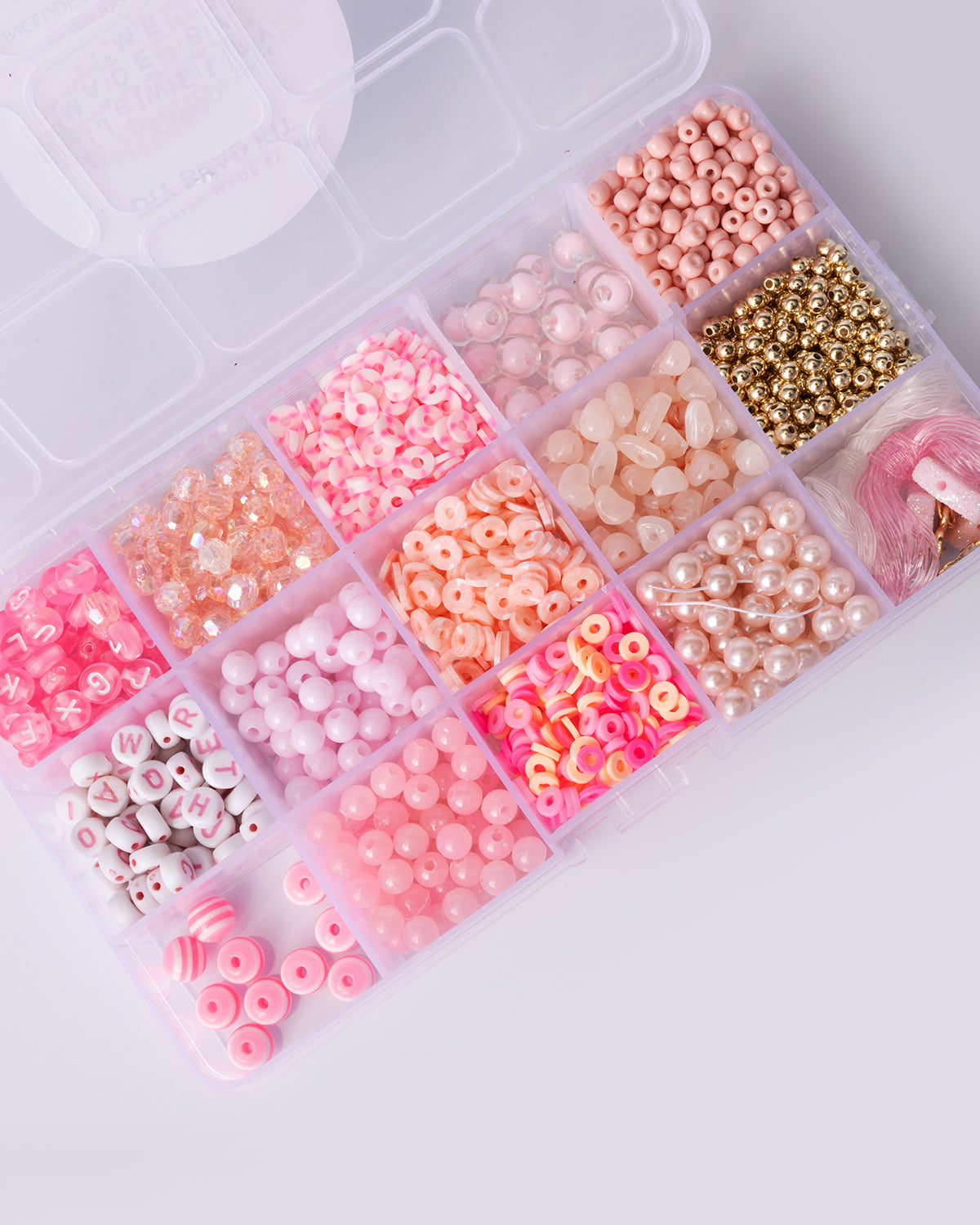 Shades of Pink DIY Letter Bead Box