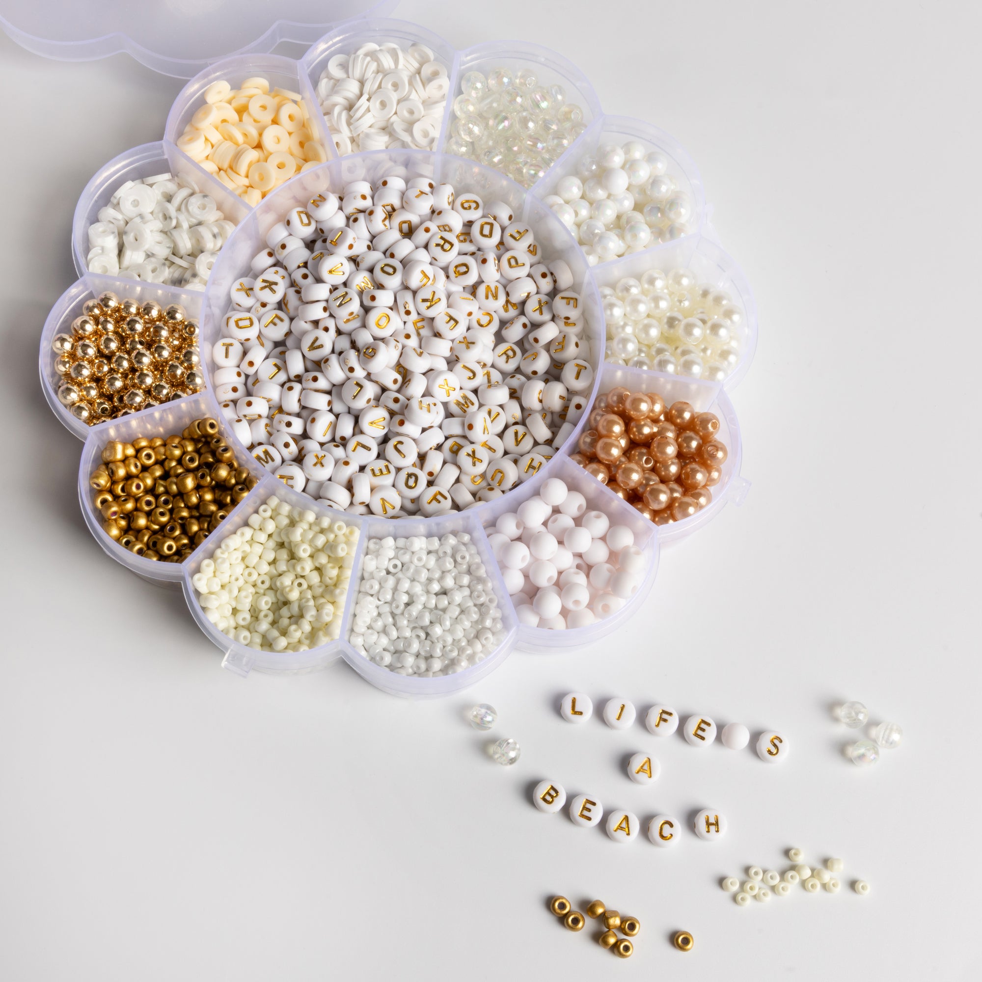 Golden Hour Soft Neutrals DIY Letter Bead Box Kit