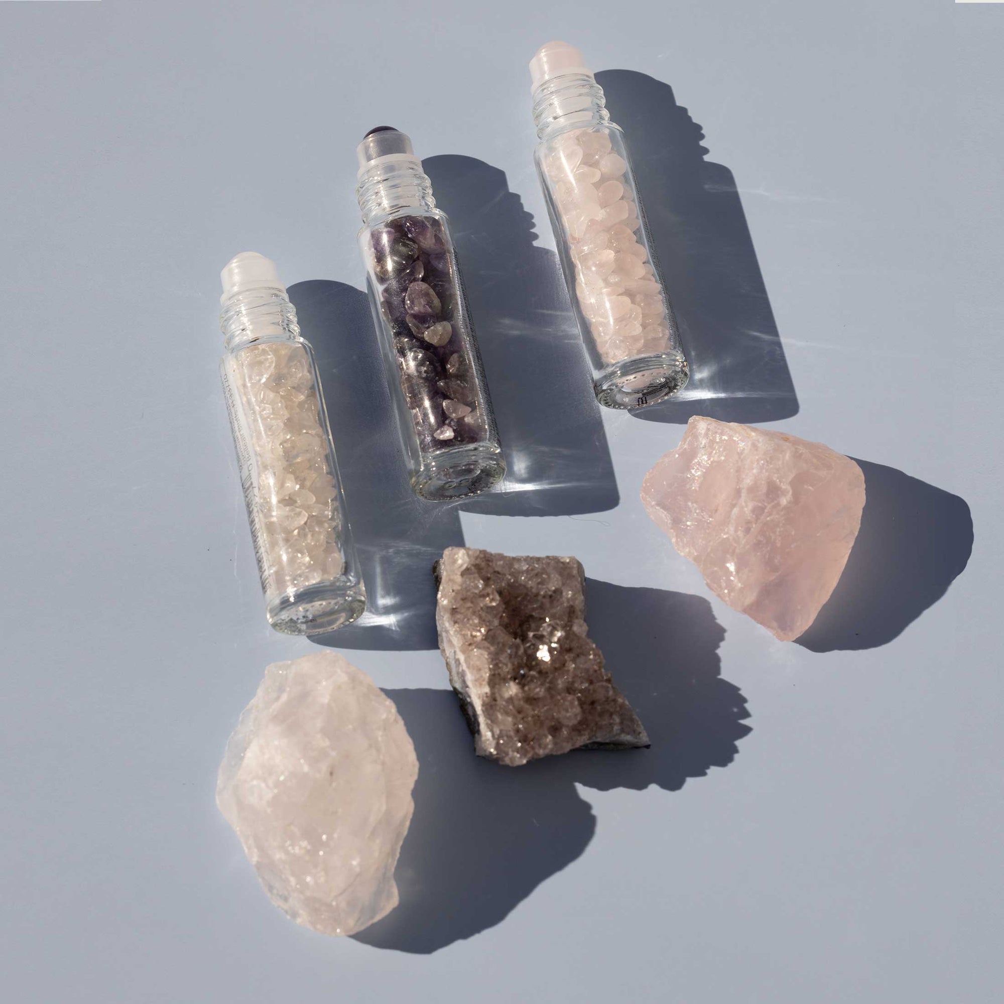 Rose Quartz Crystal Roller Ball Vial