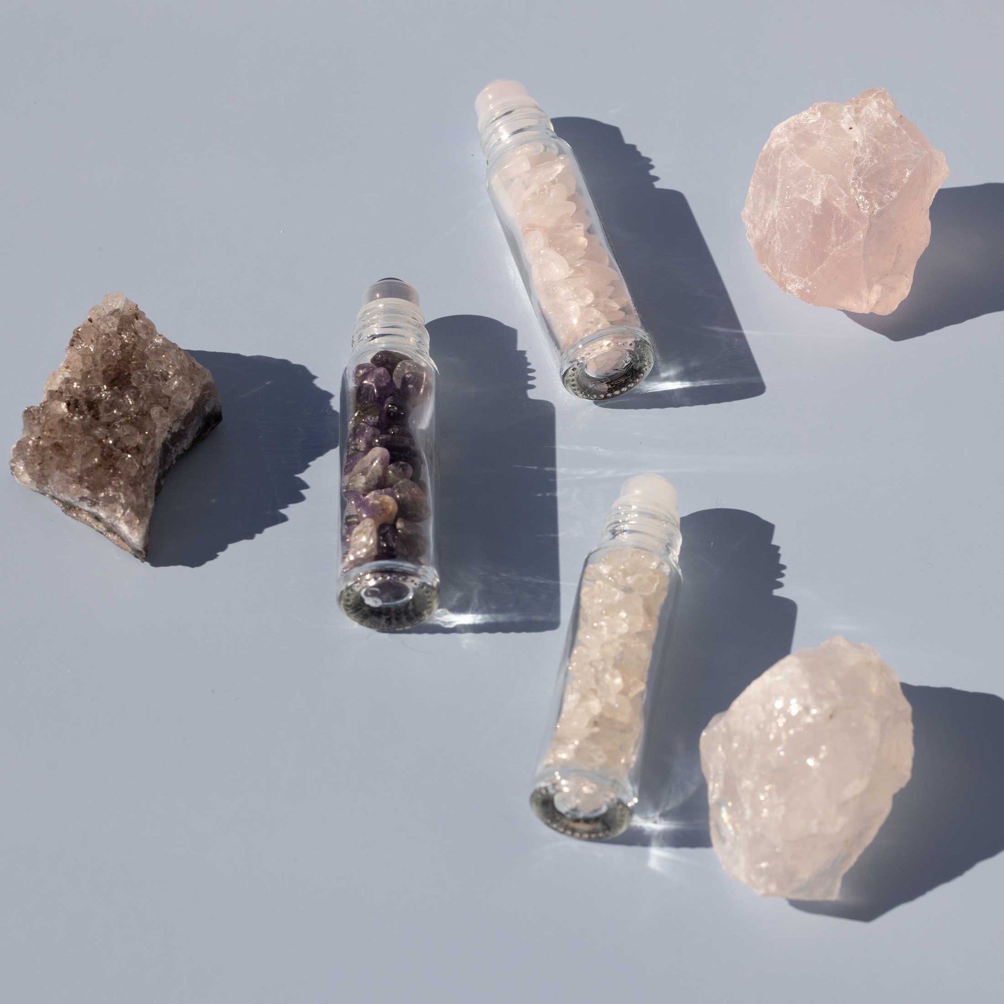 Clear Quartz Crystal Roller Ball Vial