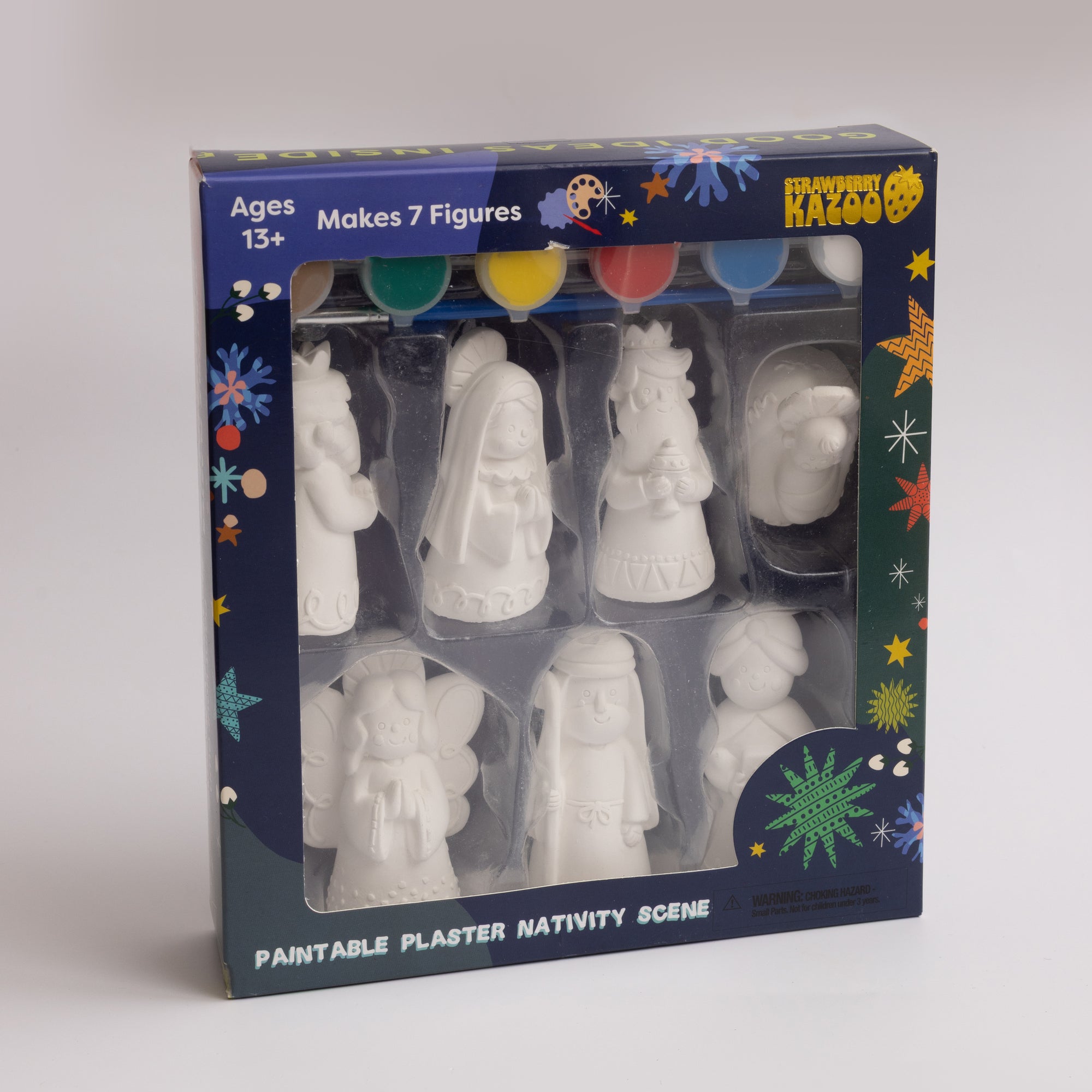Paint Your Own Holiday Nativity Scene DIY Plaster Figures Craft Kit