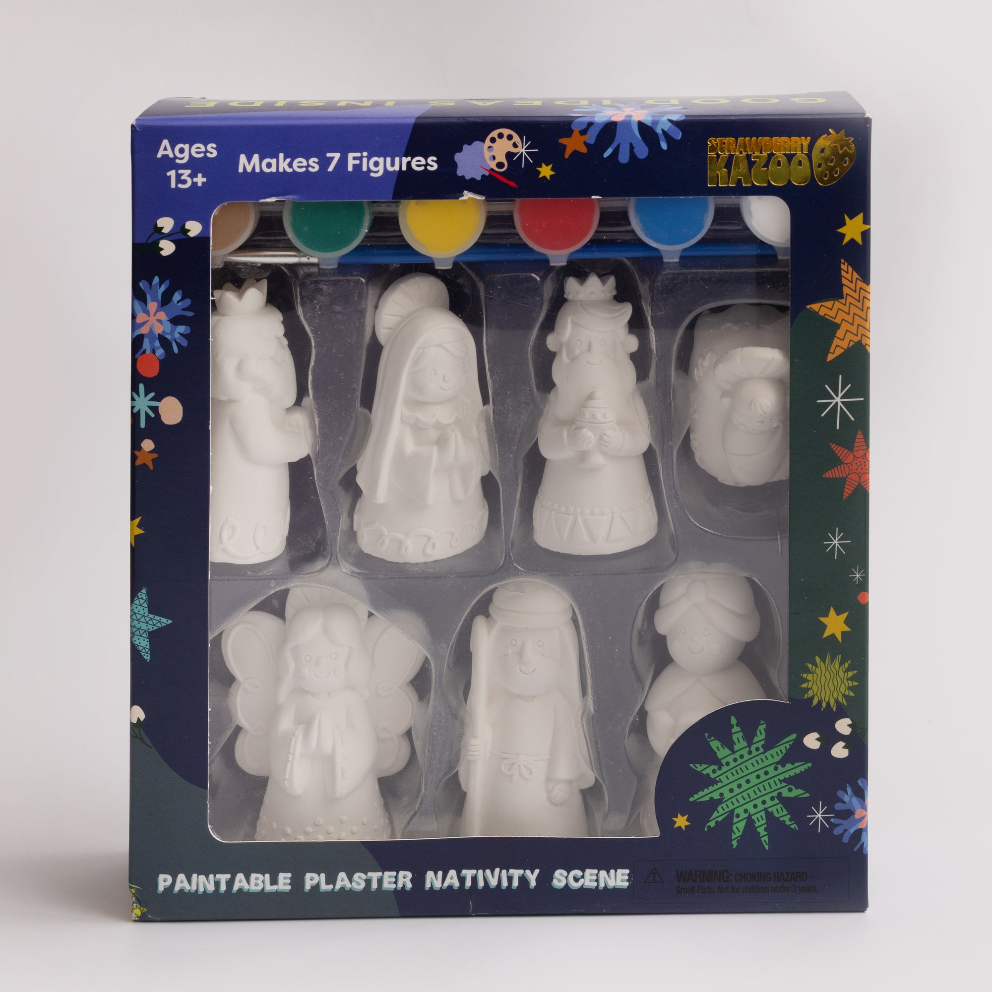 Paint Your Own Holiday Nativity Scene DIY Plaster Figures Craft Kit
