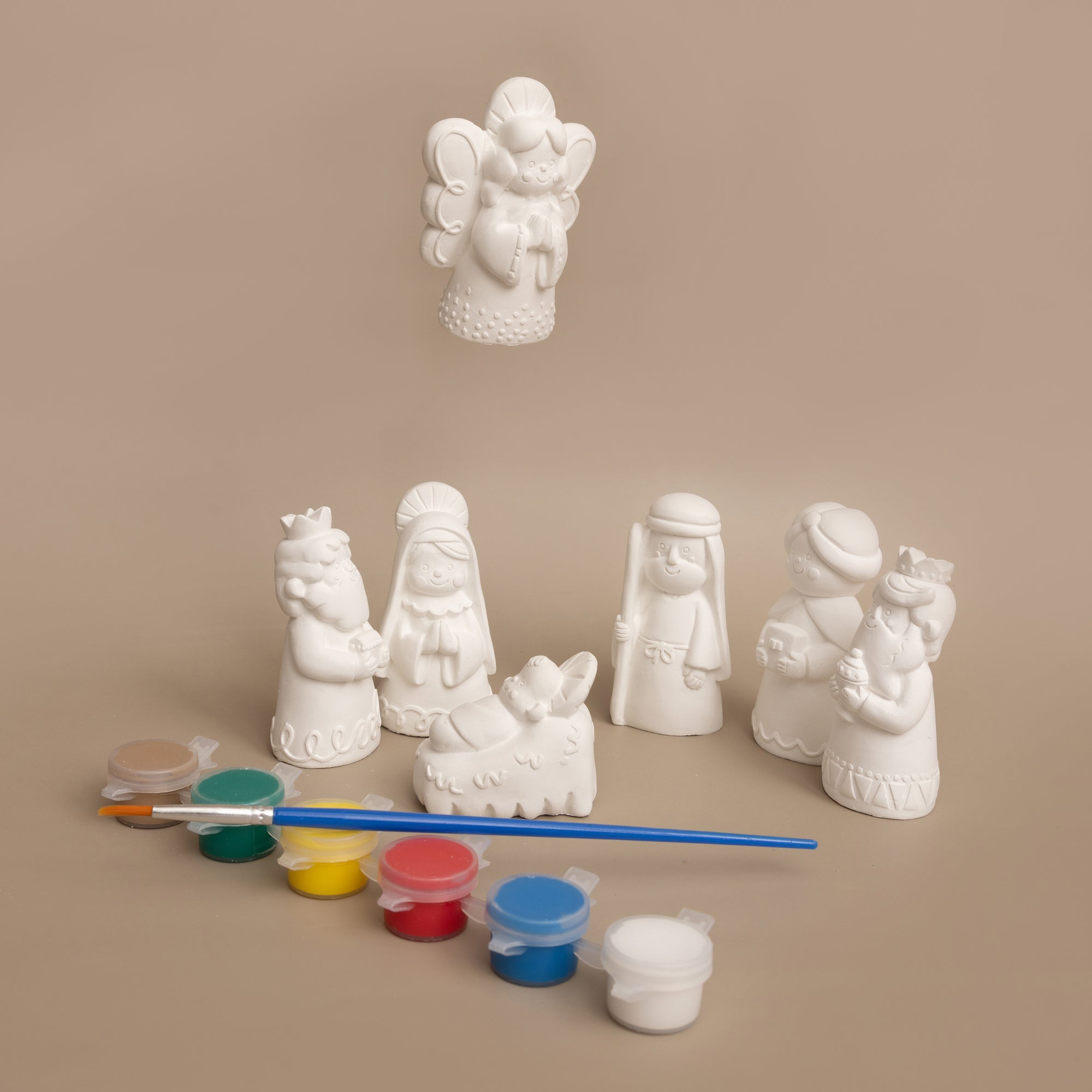 Paint Your Own Holiday Nativity Scene DIY Plaster Figures Craft Kit