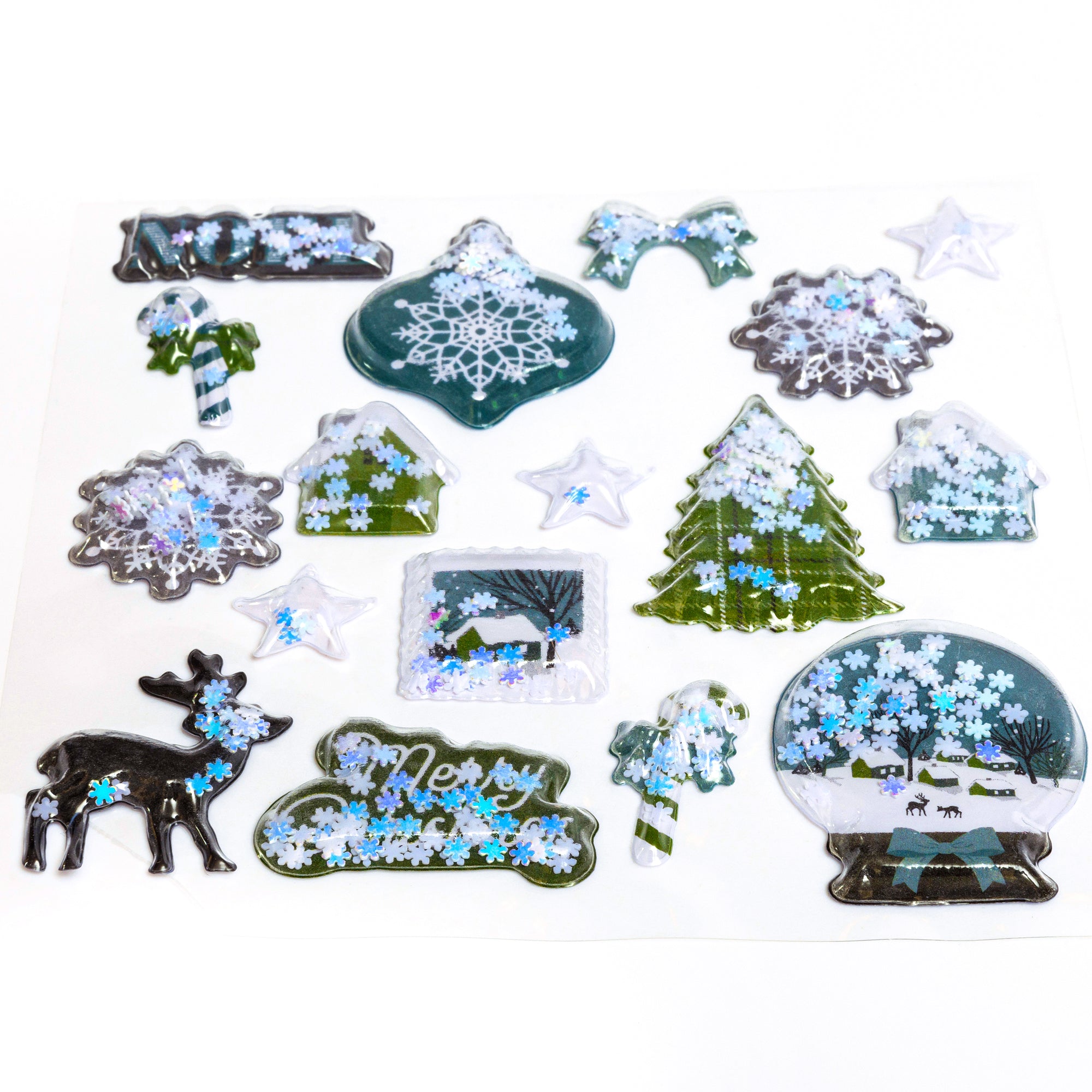 Winter Wonderland 17 PC Shaker Stickers Everett Rd. By Cathe Holden