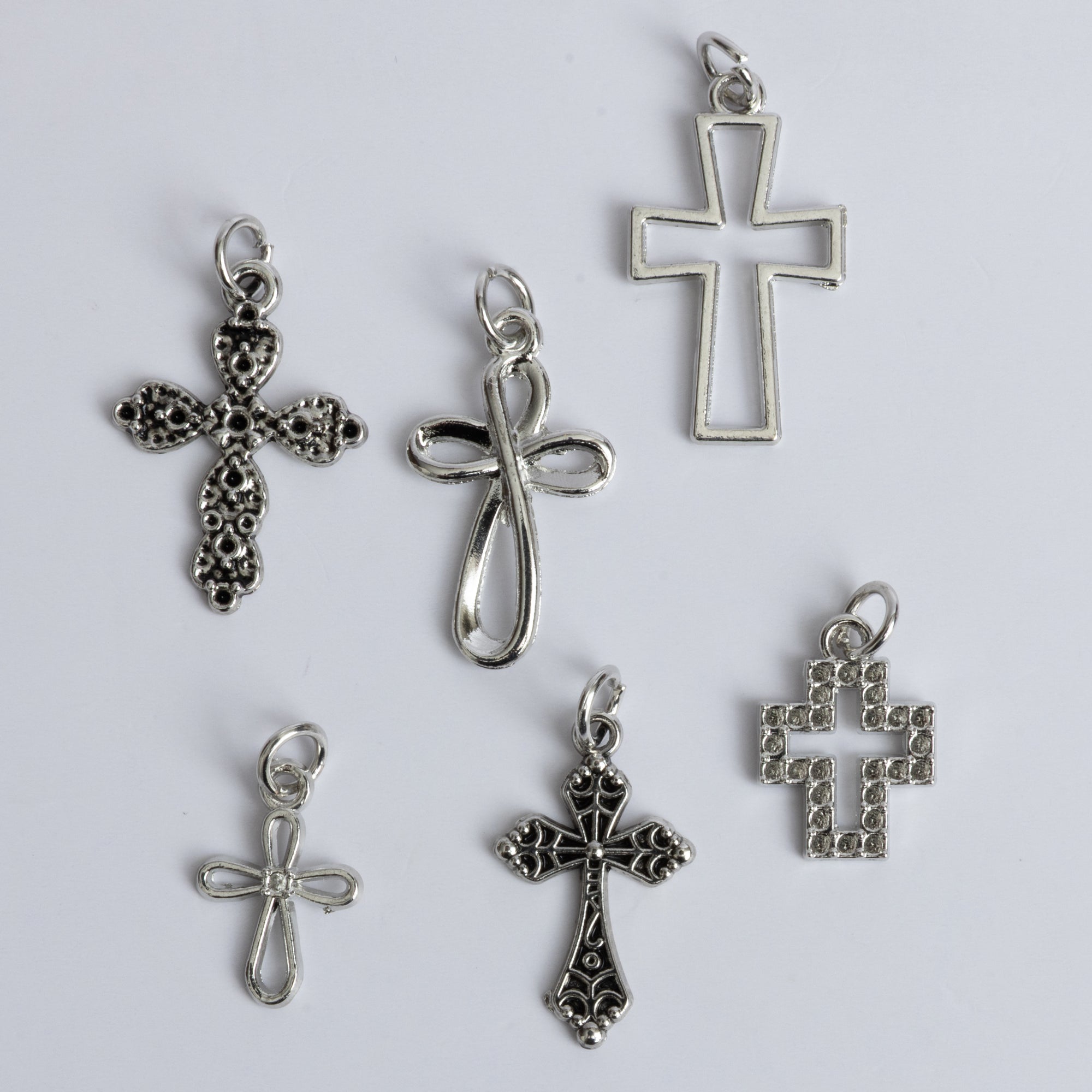 Faith Cross Charms Set of 6
