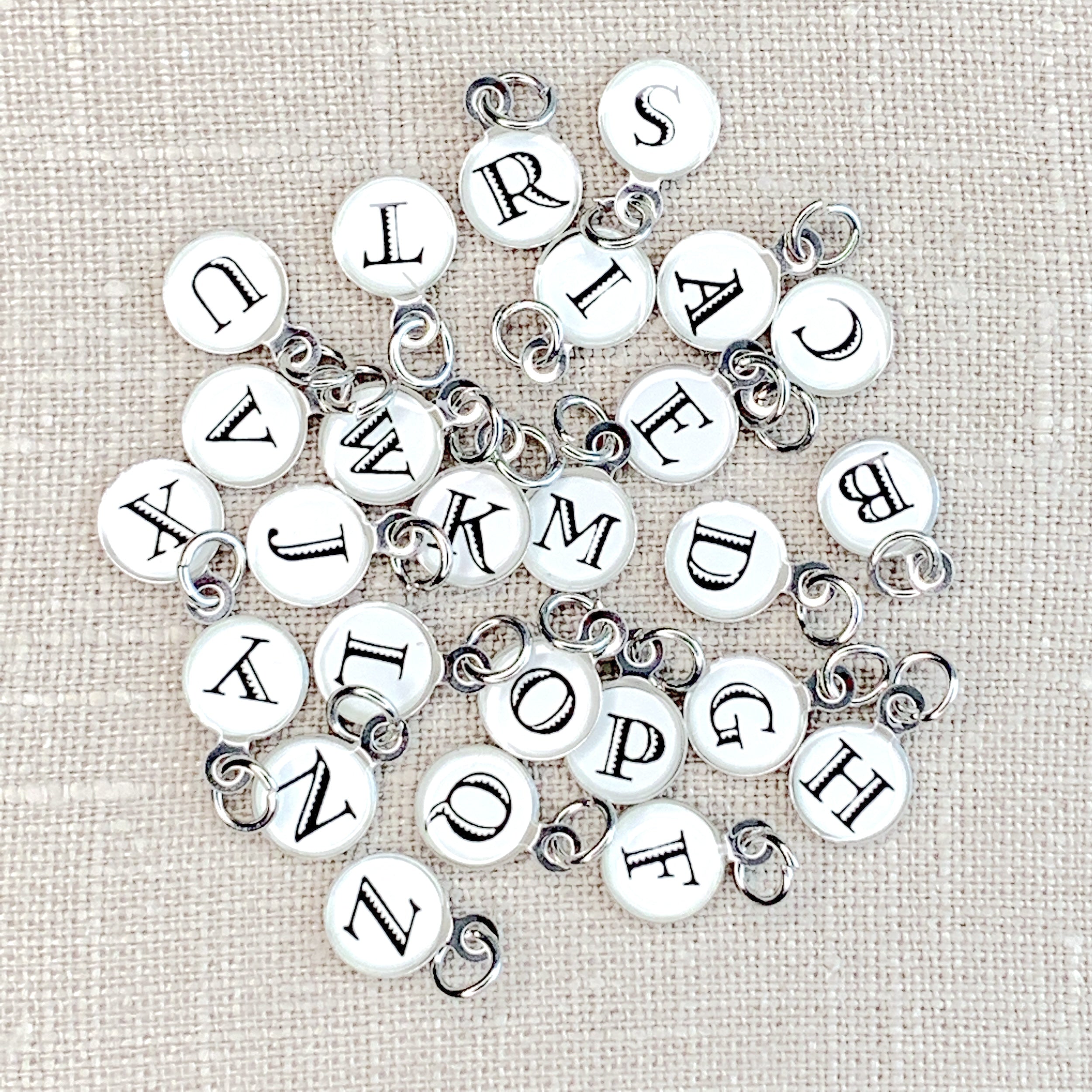 Charms Lettres A à Z En Argent Sterling 925 – Breloques Alphabet Initiales Ajourées Fleurs & Papillons – Bijoux DIY Pour Bracelet & Collier