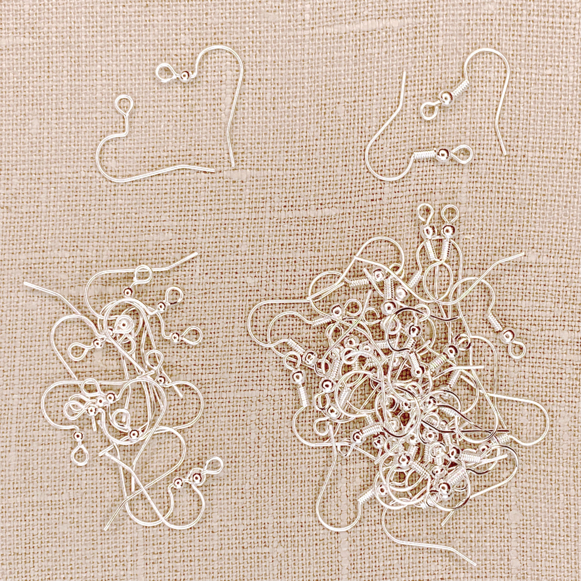 Silver French Ear Wire Earring Hooks 56pc Assortment