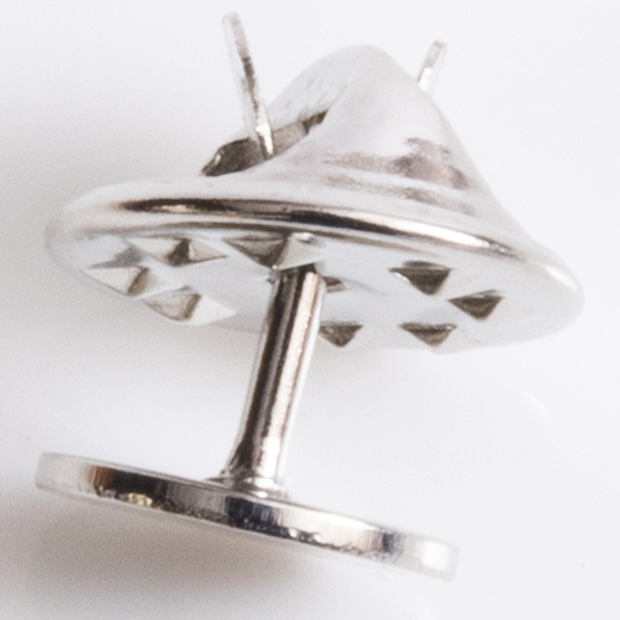 Silver Butterfly Clutch Tie Tack Pin Blanks with Back 10pc