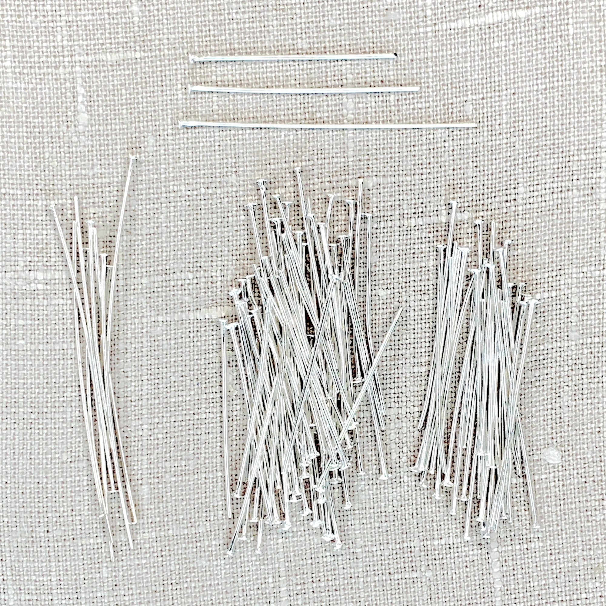Silver Flat Head Pins 100pc Assortment