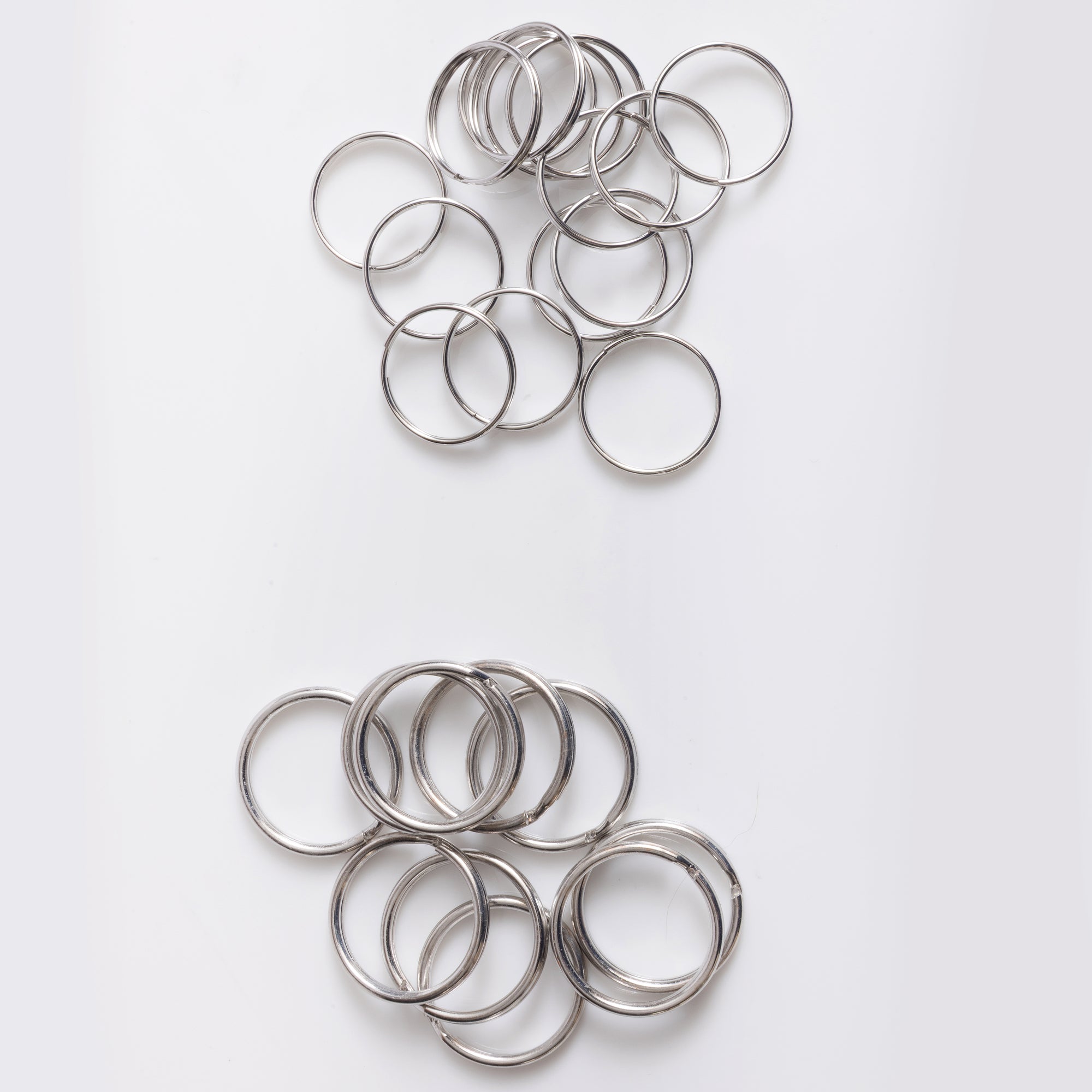 Silver Tone Split Key Rings Multipack of 25