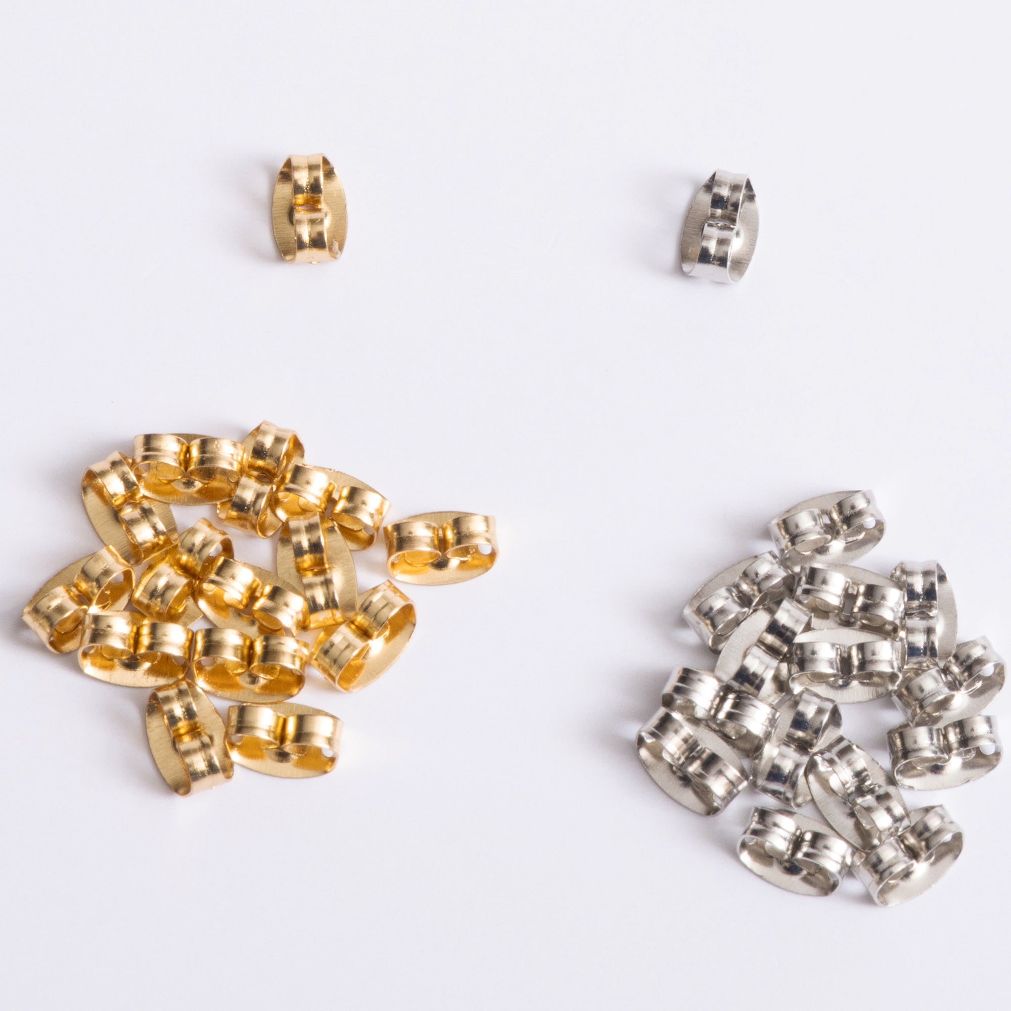Silver and Gold Butterfly Earring Backs 30pc