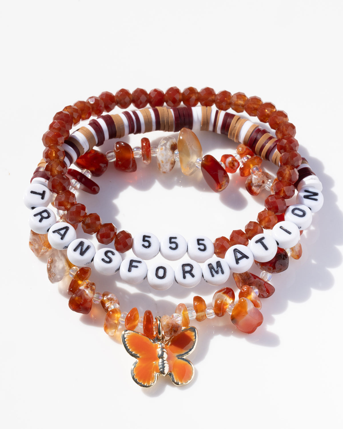 555 Transformation Angel Number Bracelet Set