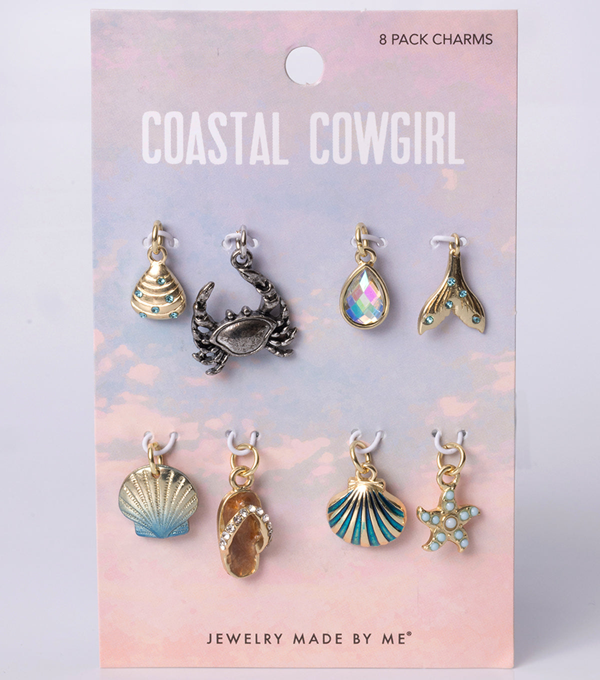 Set of Eight Sea and Beach Life Charms Coastal Cowgirl