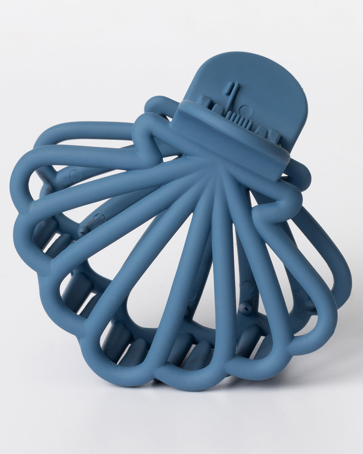 Ocean Blue Open Scallop Shell Hair Claw Coastal Cowgirl