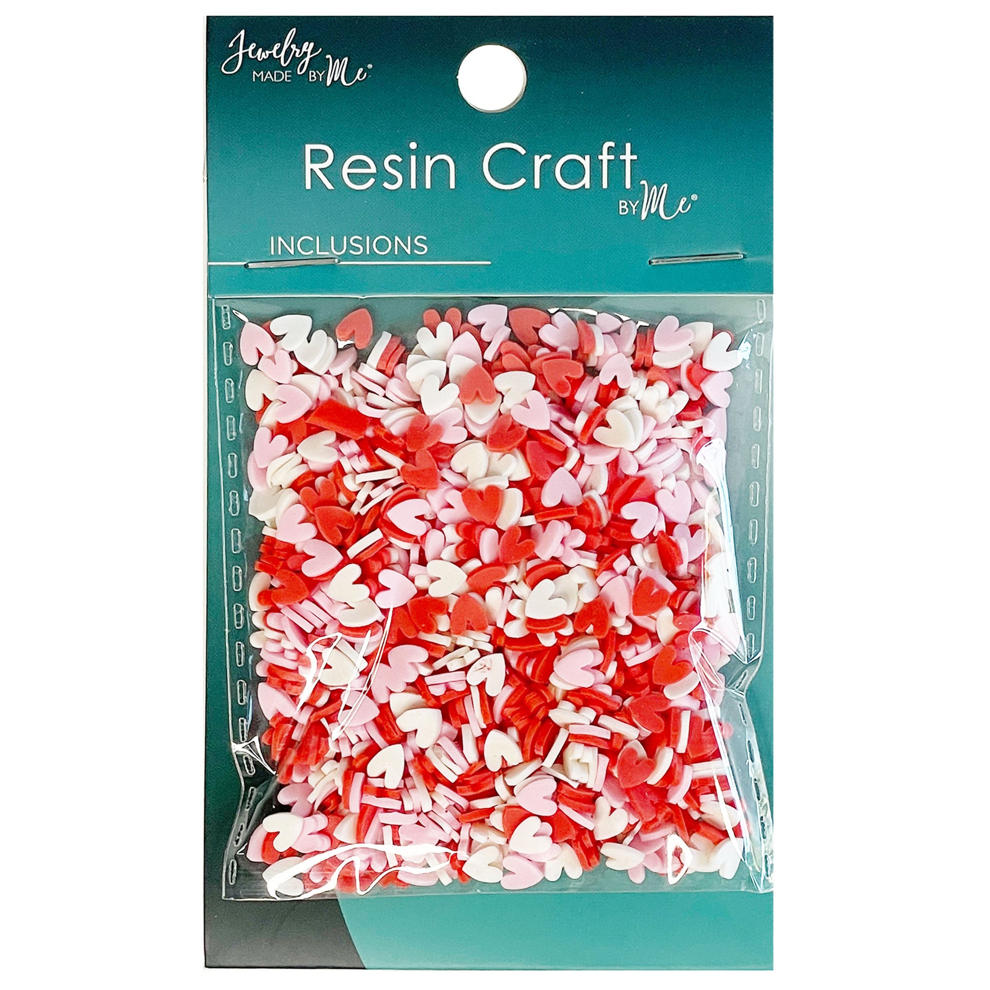 Red White Pink Hearts Polyclay Sprinkles