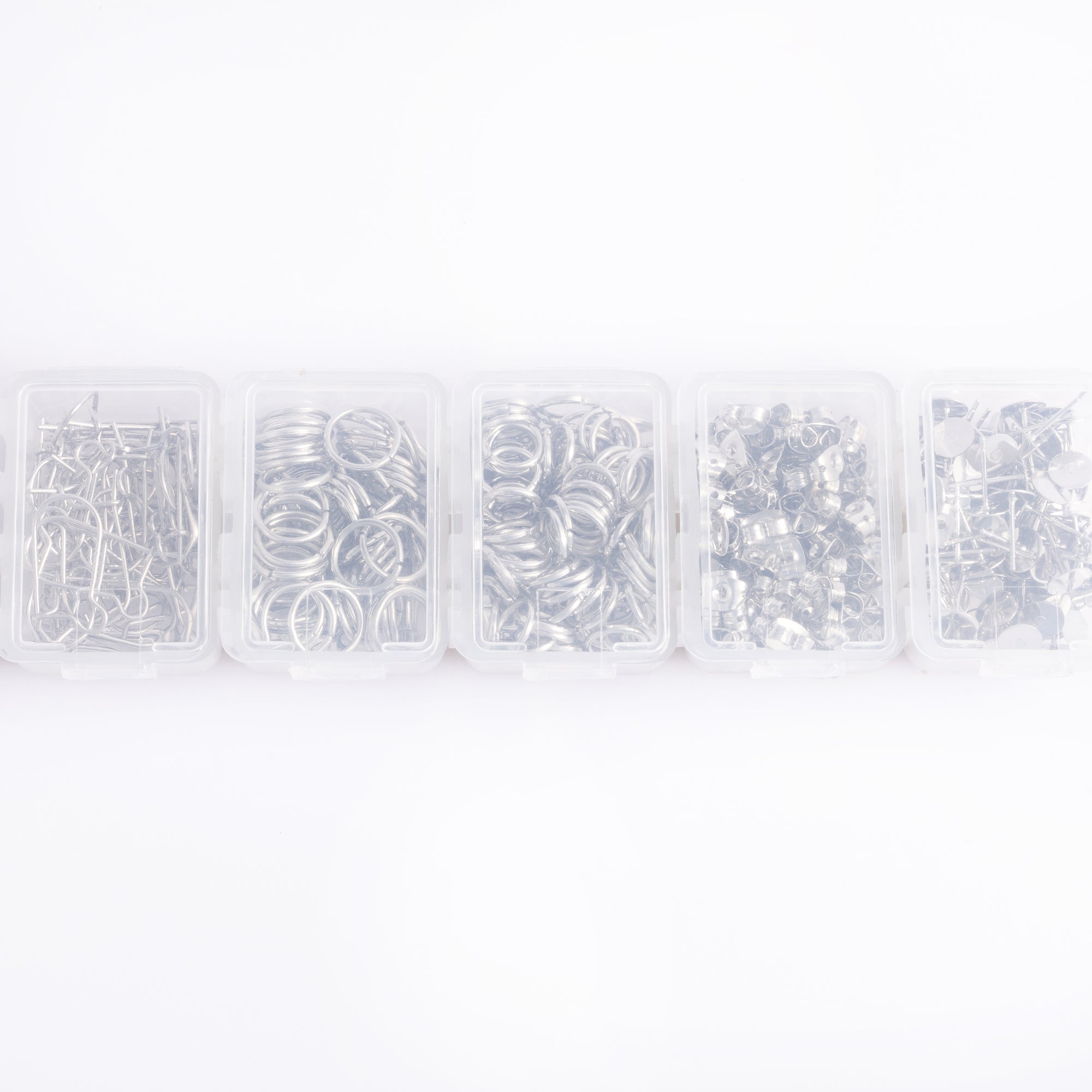 Silver Essential Earring Findings Kit, 575pcs