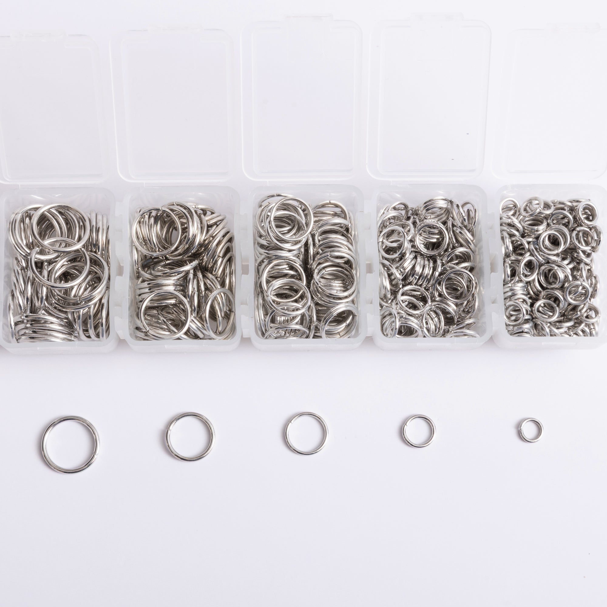 Silver Essential Jump Rings Kit, 700pcs