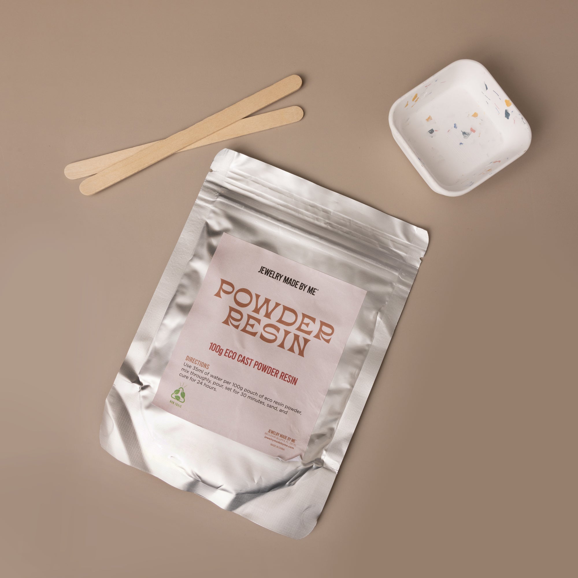 Eco Cast White Powder Resin Plaster Ceramic Mix, 100G