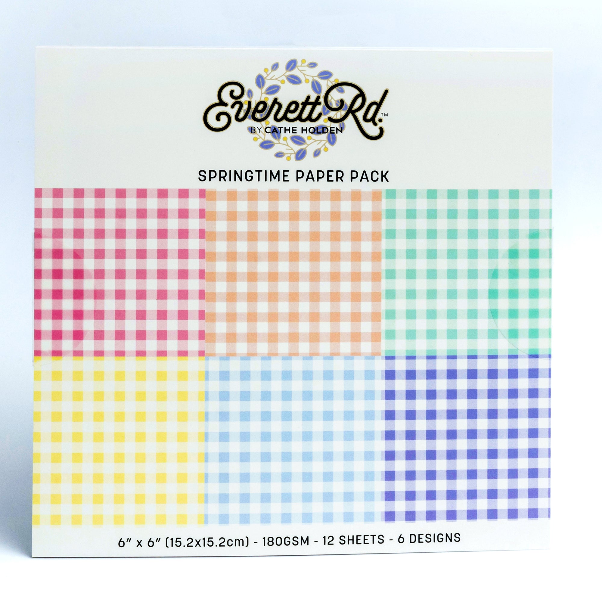 Pastel Gingham 6x6 Paper Pack Everett Rd. by Cathe Holden