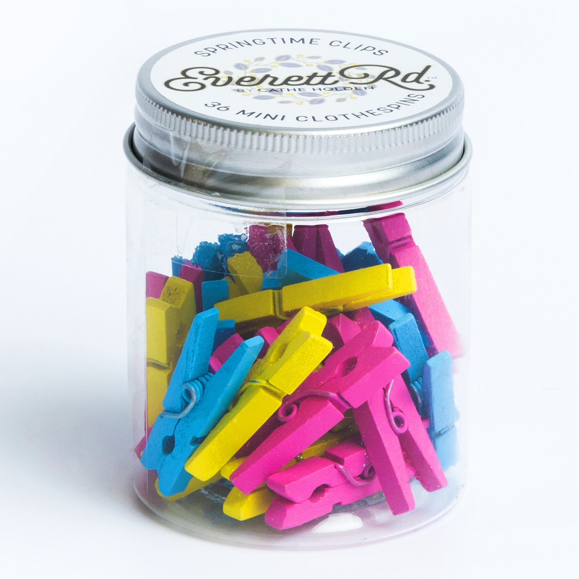 Pastel Clothespins In A Jar Everett Rd. by Cathe Holden