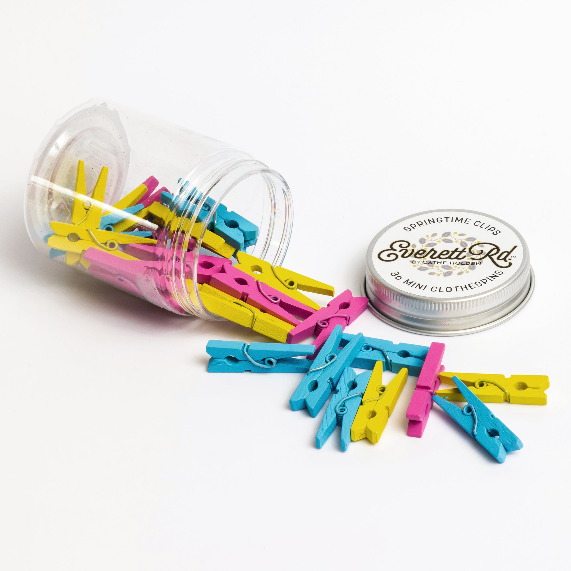 Pastel Clothespins In A Jar Everett Rd. by Cathe Holden