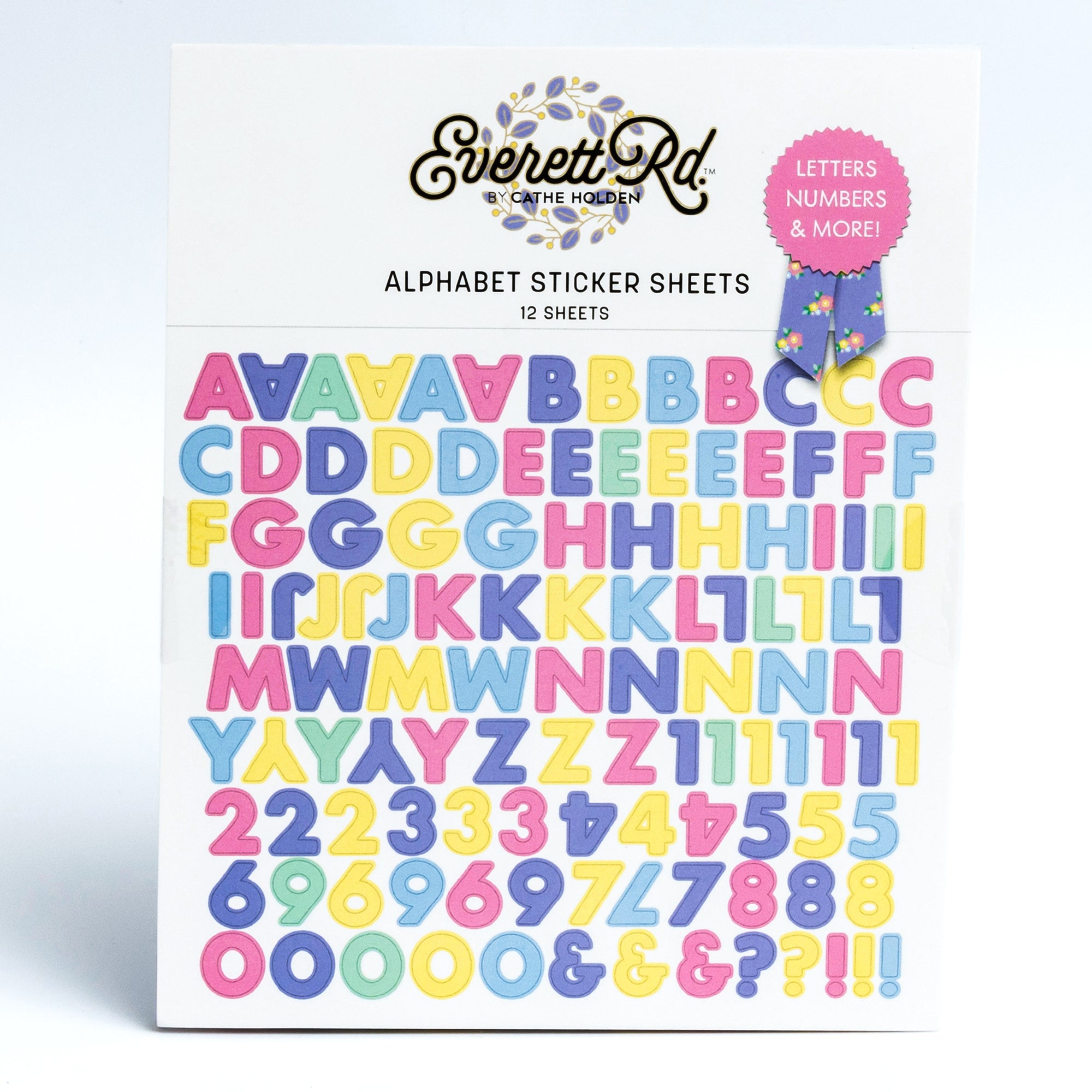 Pastel Letter Stickers Everett Rd. by Cathe Holden