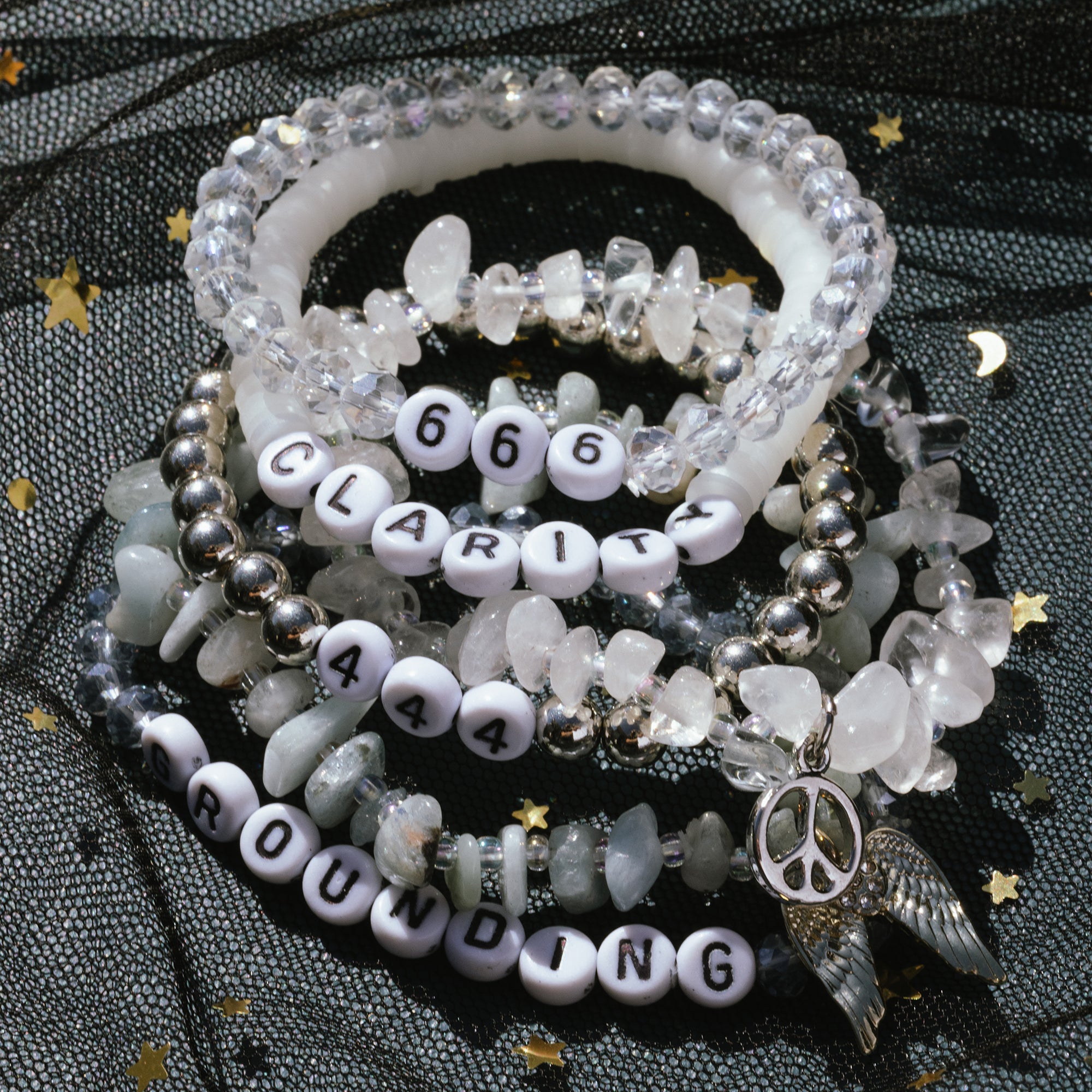 666 Angel Number Clarity Bracelet Set