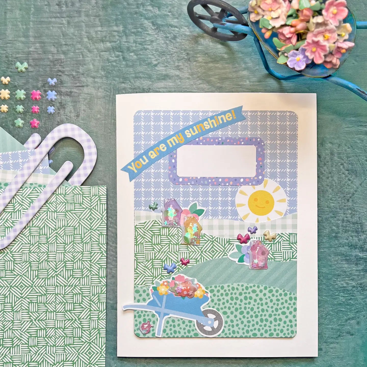 Lavender Gingham Large Paperclip Everett Rd. by Cathe Holden
